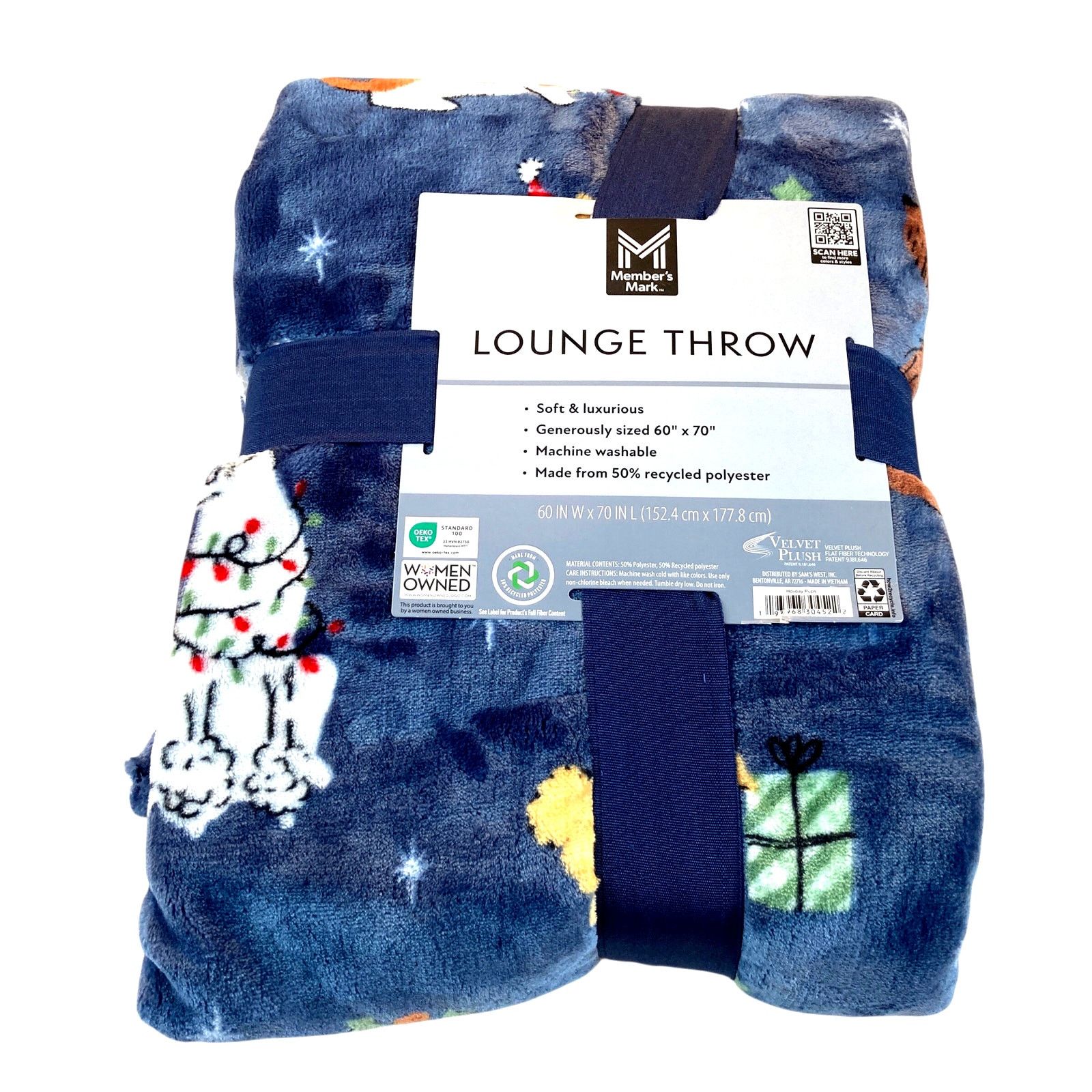 Other Dogs Puppies Throw 60x70 Blue Multi Breeds Members Mark NWT Size ONE SIZE - 1 Thumbnail