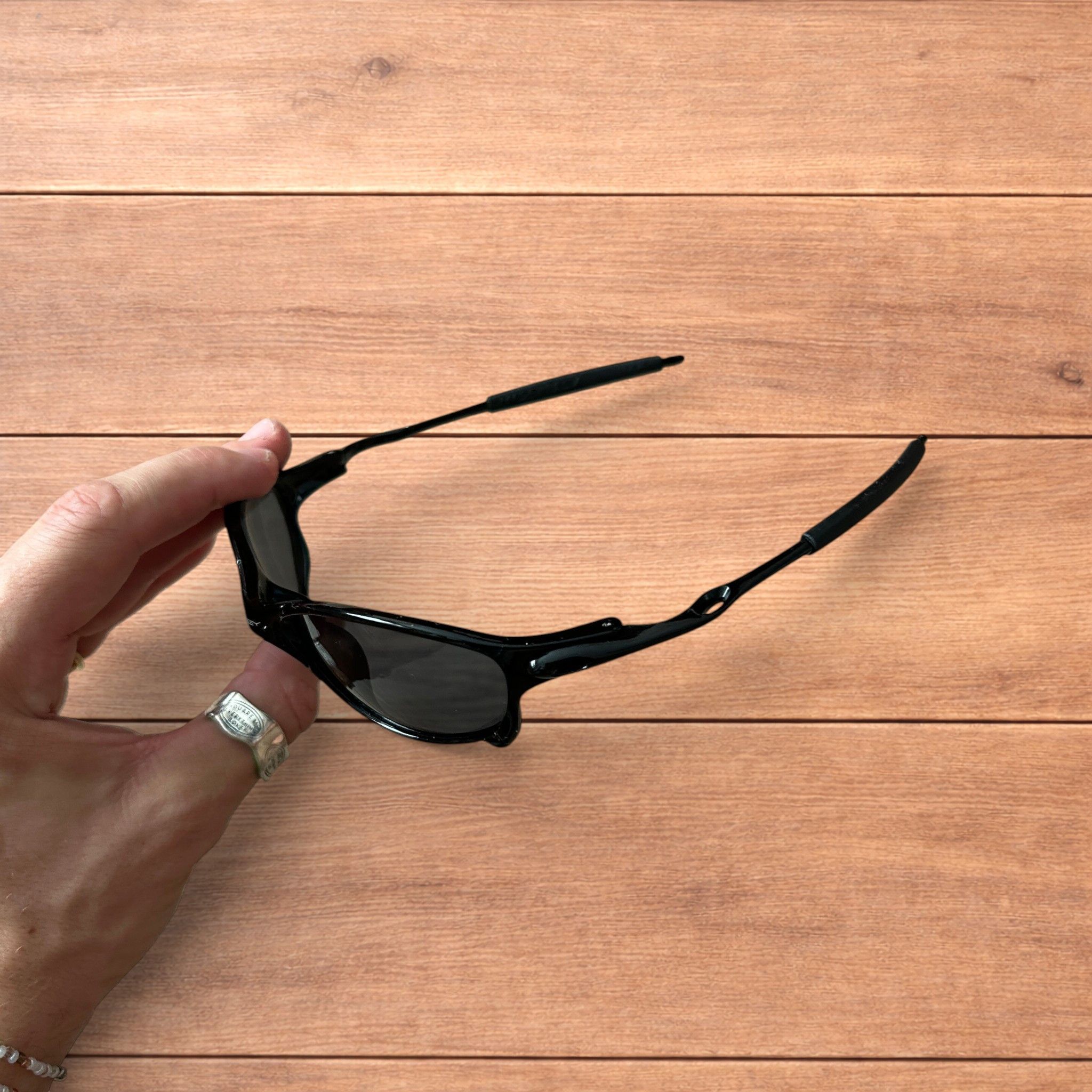 Japanese Brand Insane metal frame sunglasses in black with black lens. Size ONE SIZE - 2 Thumbnail
