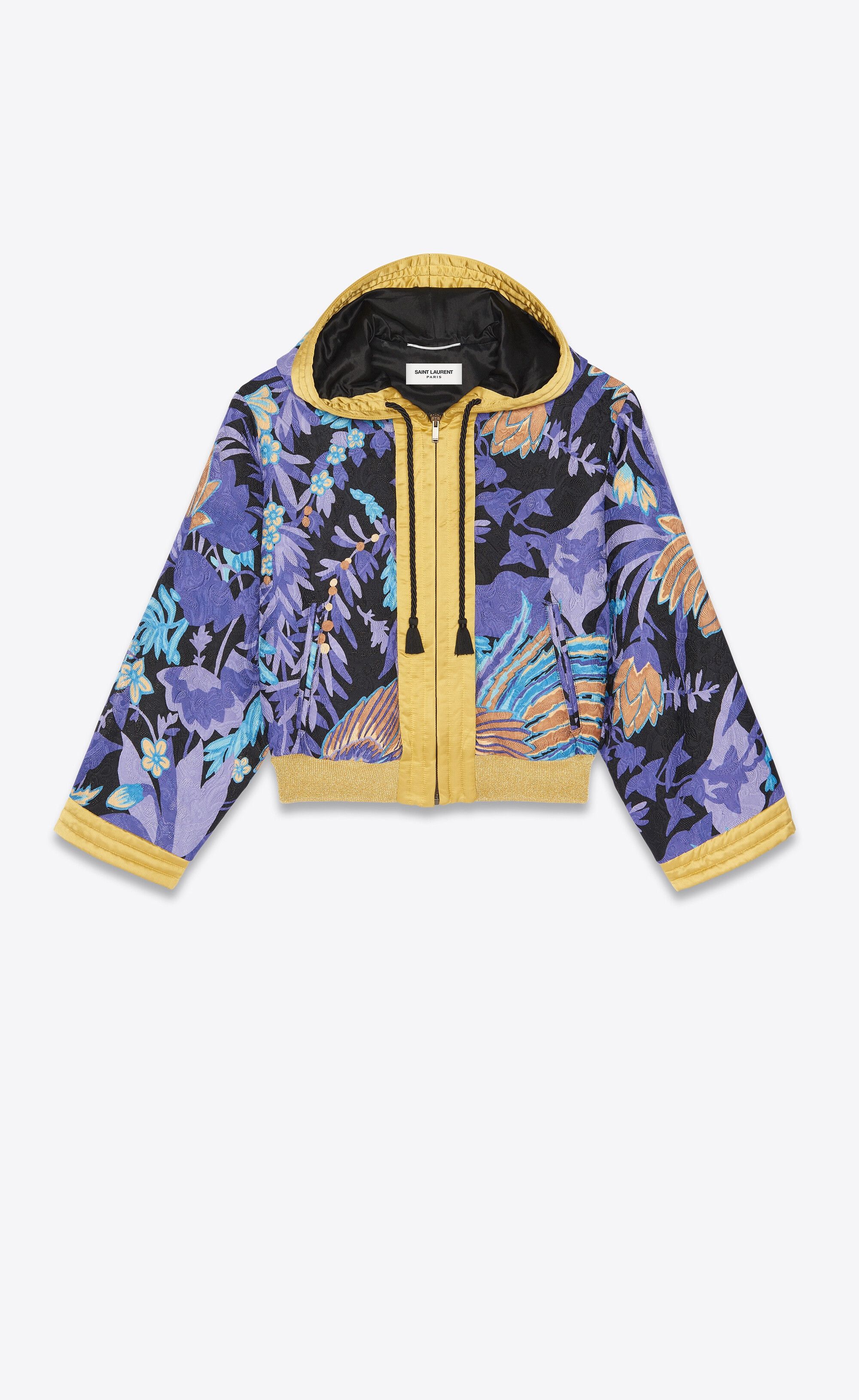 Saint Laurent Paris o1s1wg110824 Kimono Teddy Jacket in Multicolor Size US M / EU 48-50 / 2 - 1 Thumbnail
