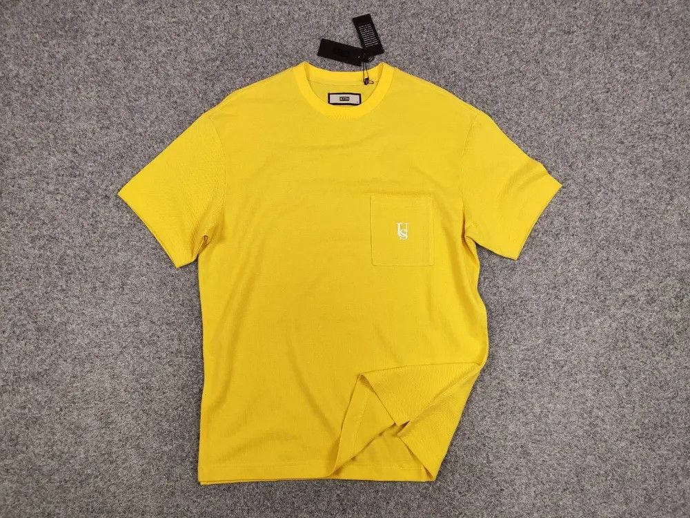 Kith NEW Kith Pique Quinn SS Pocket Tee Yellow T-Shirt Size US M / EU 48-50 / 2 - 1 Thumbnail