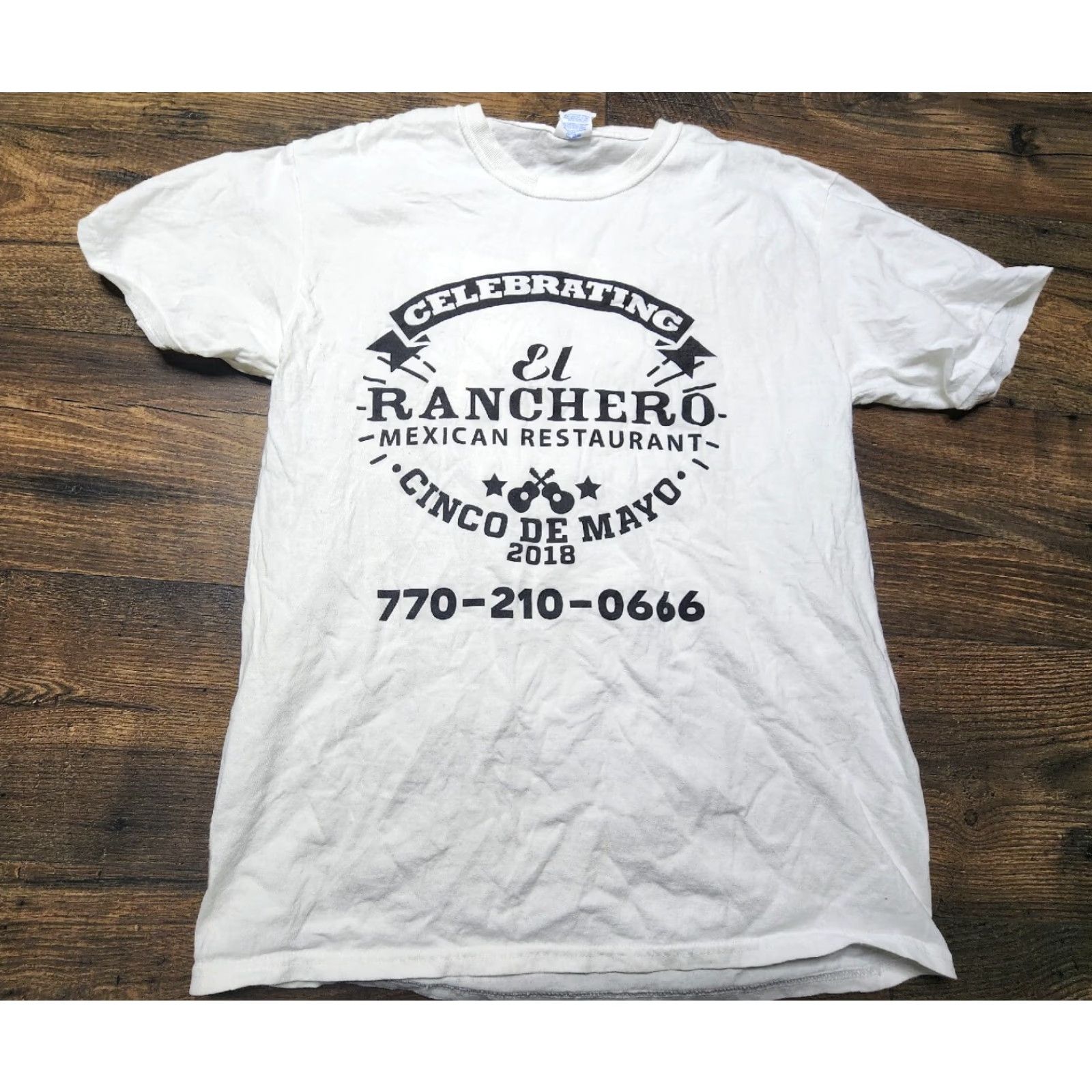 Port & Company Port & Company Mens M Cinco de Mayo Funny Double-Sided T Shirt Let's Kick Some White Black 80s? Size US M / EU 48-50 / 2 - 2 Thumbnail