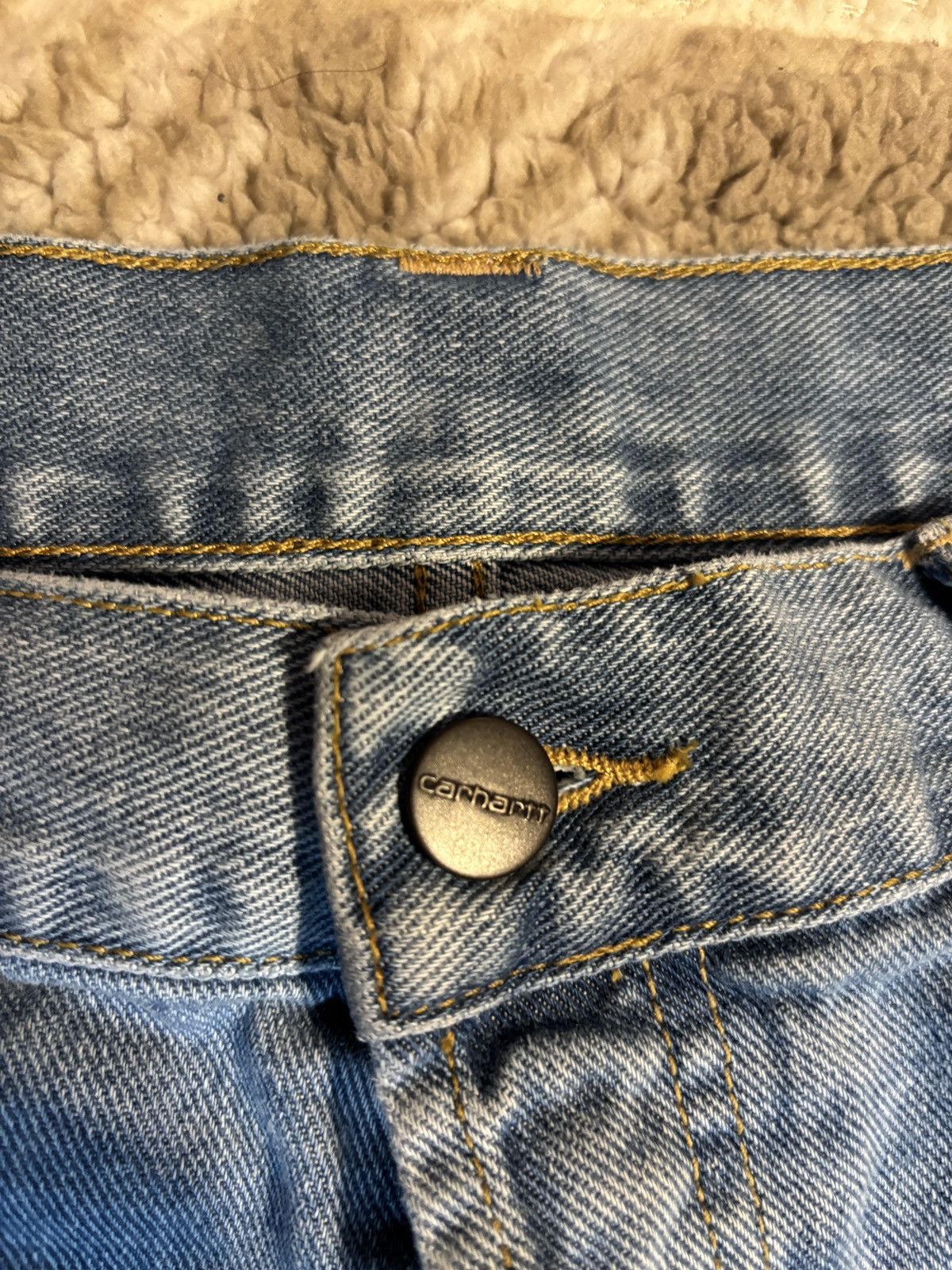 Carhartt Light Blue washed Carhartt WIP jeans Size US 36 / EU 52 - 4 Thumbnail
