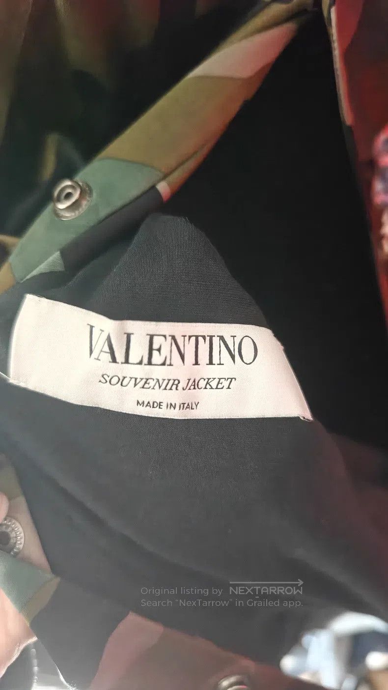 Valentino Valentino Butterfly embroidered camouflage baseball jacket Size L / US 10 / IT 46 - 3 Thumbnail
