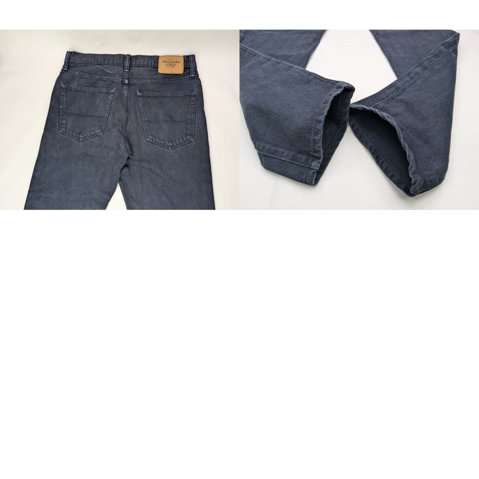 Abercrombie & Fitch Abercrombie & Fitch Skinny Jeans Men 31x32 Dark Wash Charcoal Gray Denim A&F Jeans Slim 5-Pocket Distressed Button Fly 90s USA Mens Size US 31 - 9 Thumbnail
