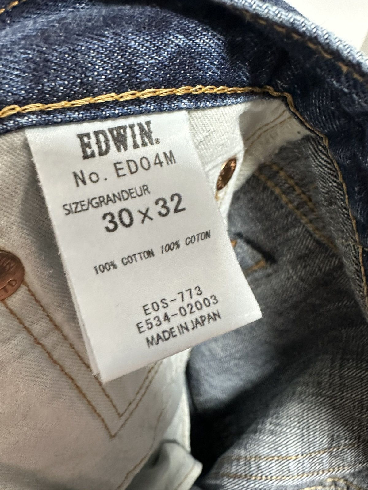 Edwin EDWIN Made in Japan Vintage StreetWear Rare Y2K Denim Jeans Size US 30 / EU 46 - 9 Thumbnail