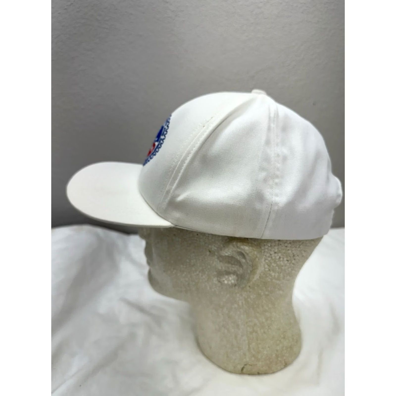 Vintage VINTAGE UnionWear Snapback Hat White International Mechanics and Aerospace Logo Mens Hats 90s USA Adjustable Front Logo Size ONE SIZE - 7 Thumbnail