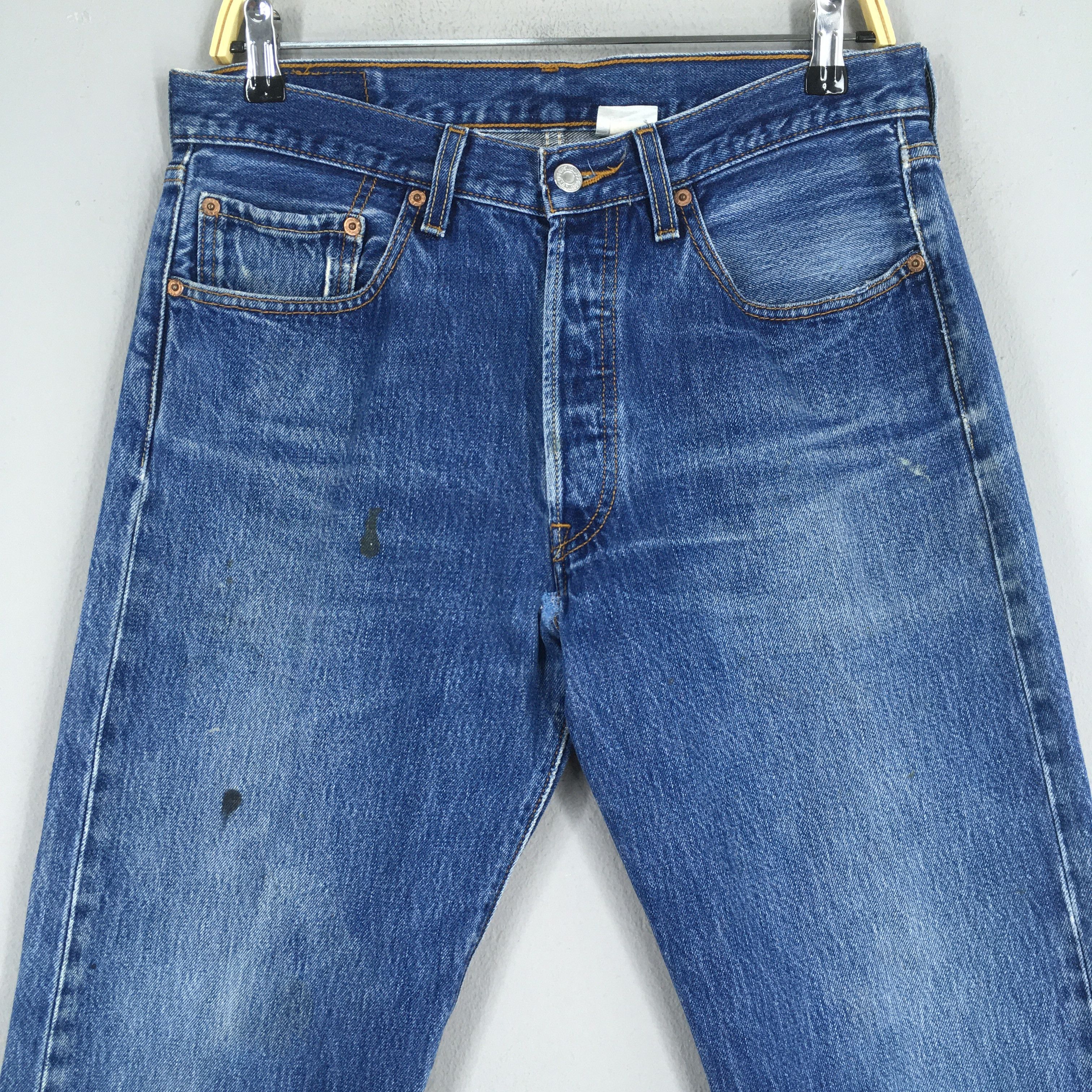 Levi's Size 30x32 Vintage 90s Levi's 501 Faded Blue Jeans S1390 Size US 30 / EU 46 - 2 Thumbnail