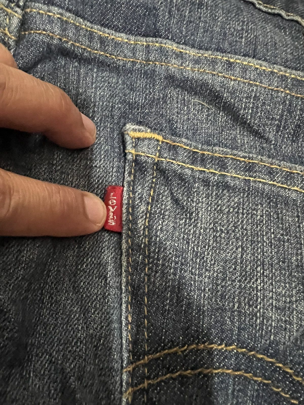 Japanese Brand × Levi's × Levi's Vintage Clothing 🌈VINTAGE LEVIS 597 DISTRESSED BOOTCUT JEAN Size US 35 - 15 Thumbnail
