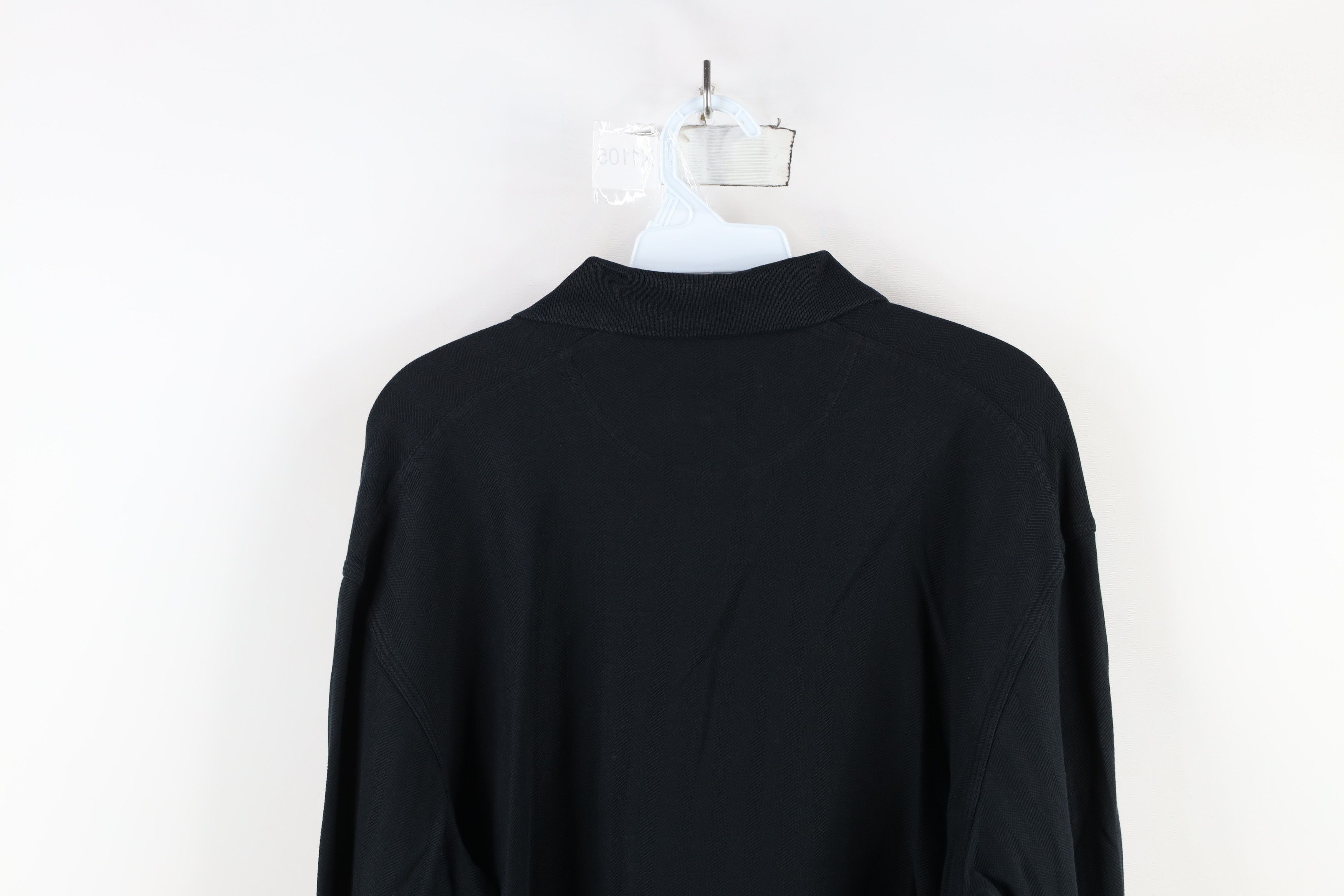 Vintage Vintage 90s Streetwear Herringbone Long Sleeve Polo Shirt Size US L / EU 52-54 / 3 - 12 Thumbnail