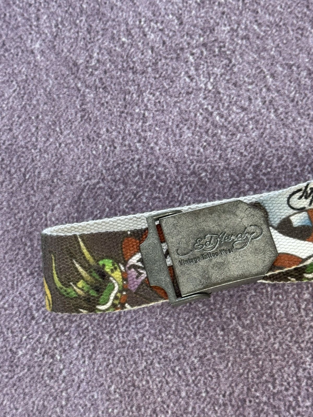Ed Hardy Vintage Ed Hardy Multicolour Y2K Streetwear Cotton Belt Size ONE SIZE - 4 Thumbnail