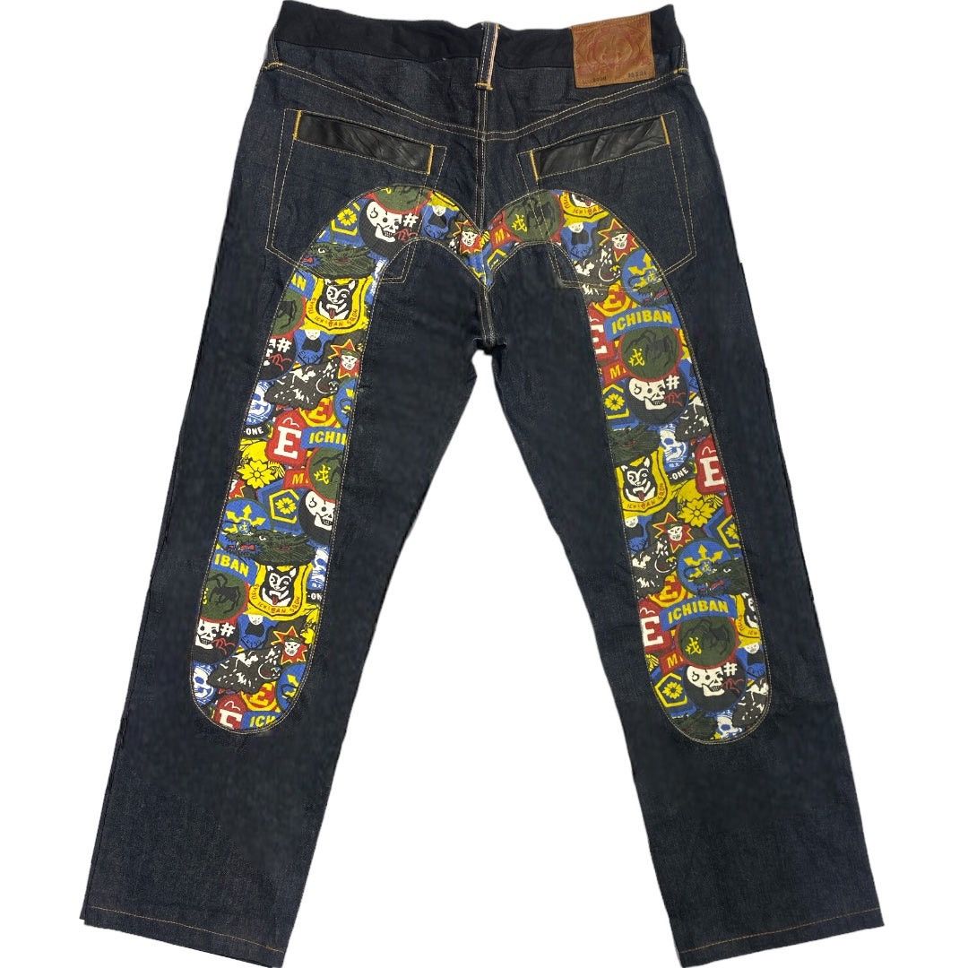 image of Evisu Ichiban Selvedge Diacock Denim [32-30] in Blue, Men's