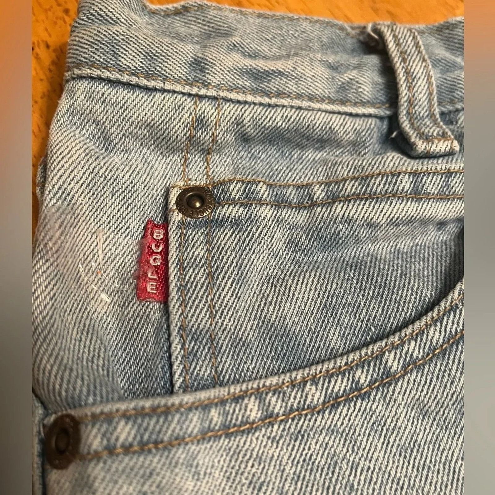 Bugle Boy Bugle Boy 1970s vintage light washed jeans, size 31/27 Size US 27 - 3 Thumbnail