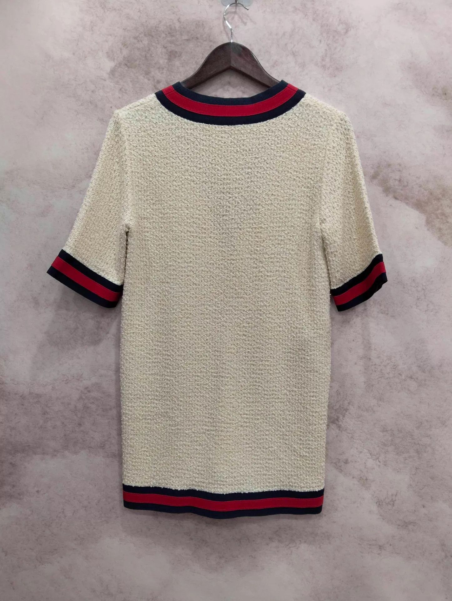 Gucci GUCCI women's striped V-neck short-sleeve knit dress IT36 Size XS / US 0-2 / IT 36-38 - 2 Thumbnail