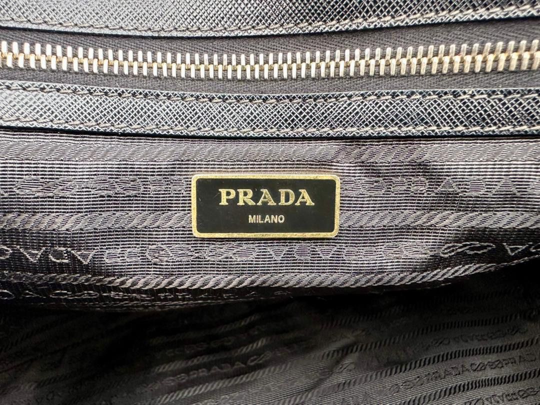 Prada Authentic Prada Saffiano Lux Galleria Nero Large Tote Bag Size ONE SIZE - 7 Thumbnail