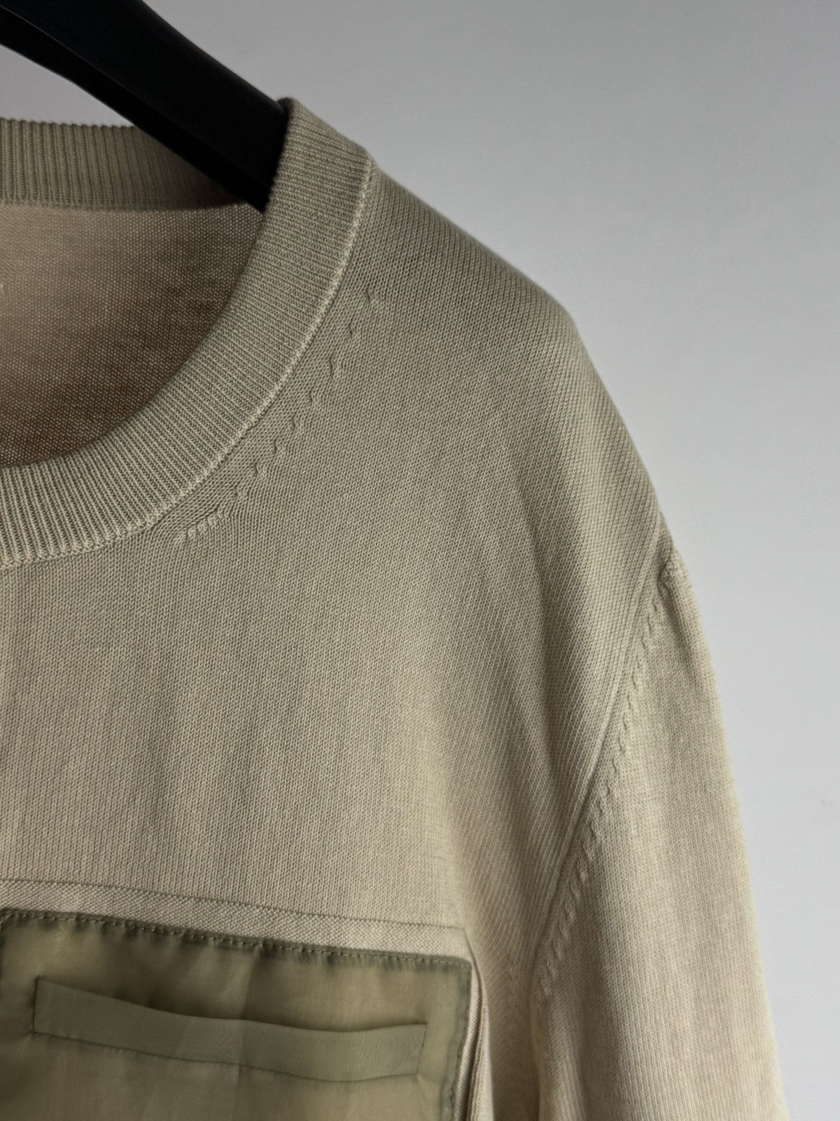 Maison Margiela Maison Margiela Beige Front Pocket Sweater Beige Size US M / EU 48-50 / 2 - 7 Thumbnail