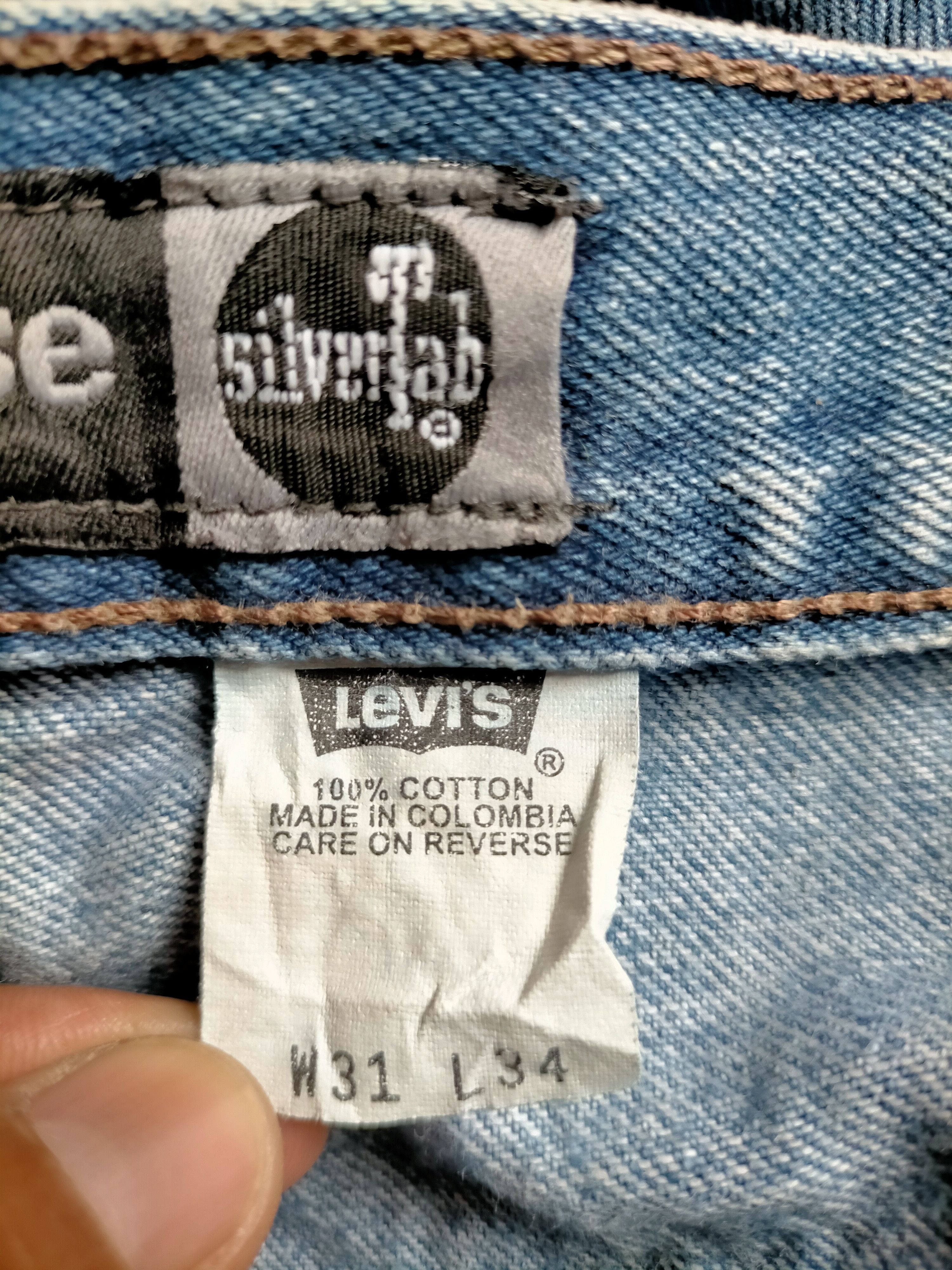 Levi's Vintage 90s Levis Silvertab Loose Straight Jeans Size US 31 - 23 Thumbnail