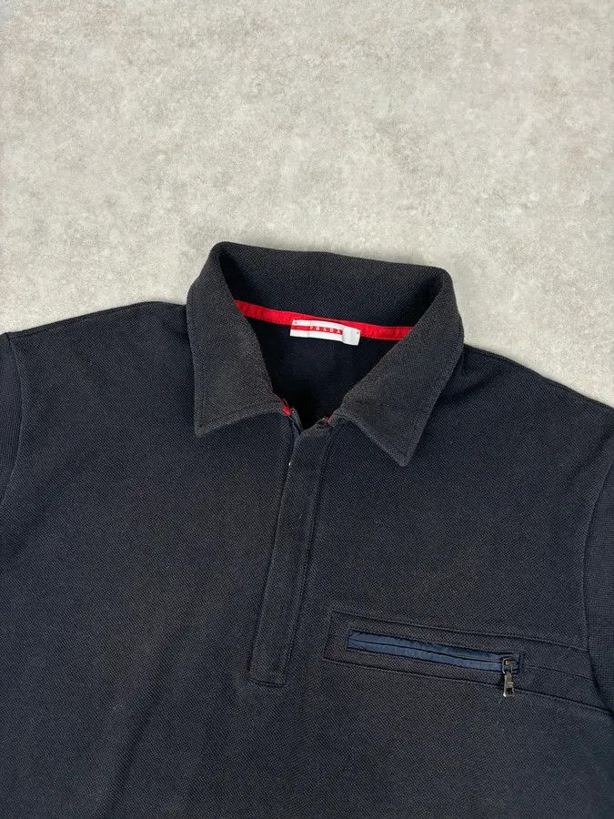 Prada 2000s Prada Black Contrast Trim Polo Shirt Size US S / EU 44-46 / 1 - 4 Thumbnail