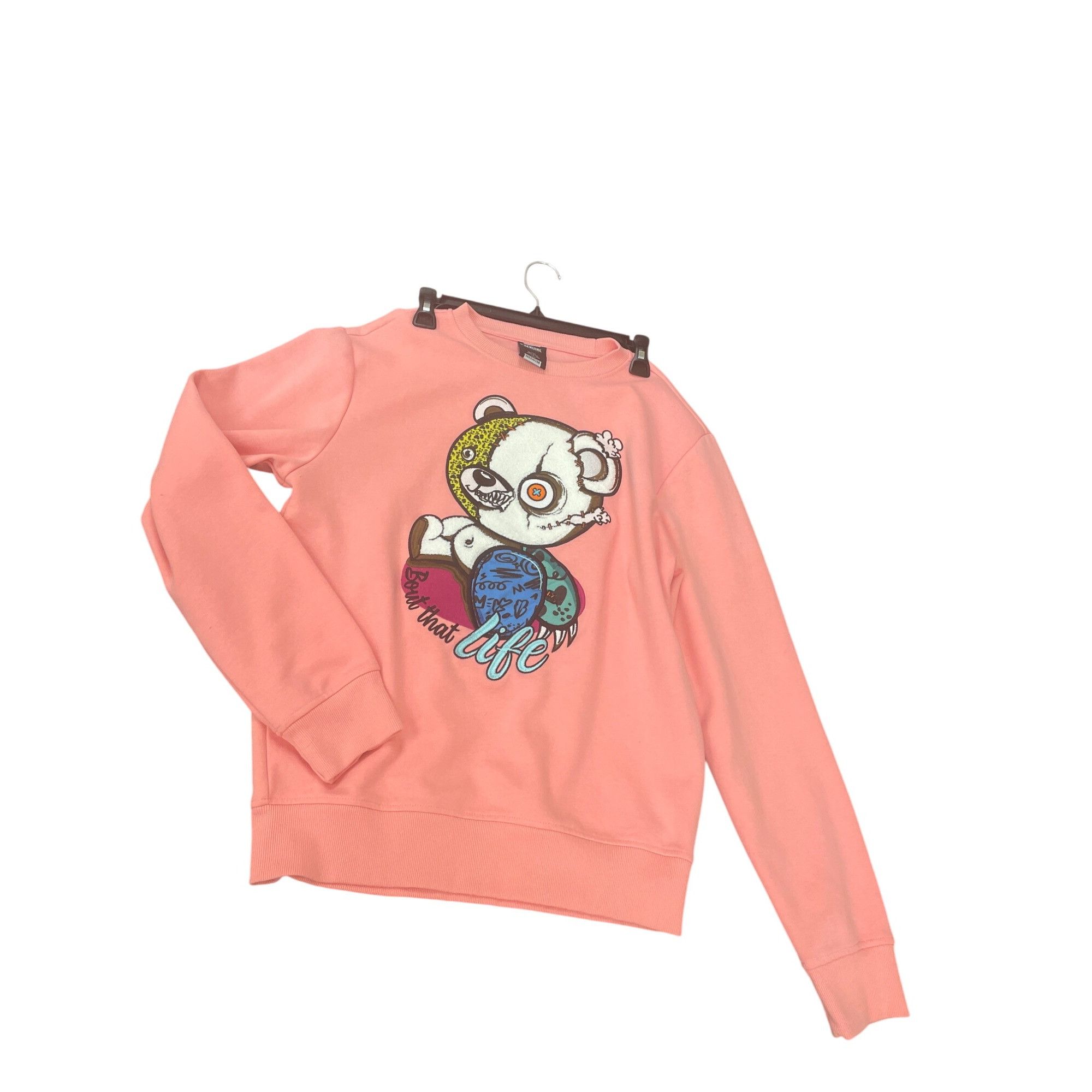 Other Genuine Authentic womans pink Graphic embroided Medium sweat Size M / US 6-8 / IT 42-44 - 1 Thumbnail