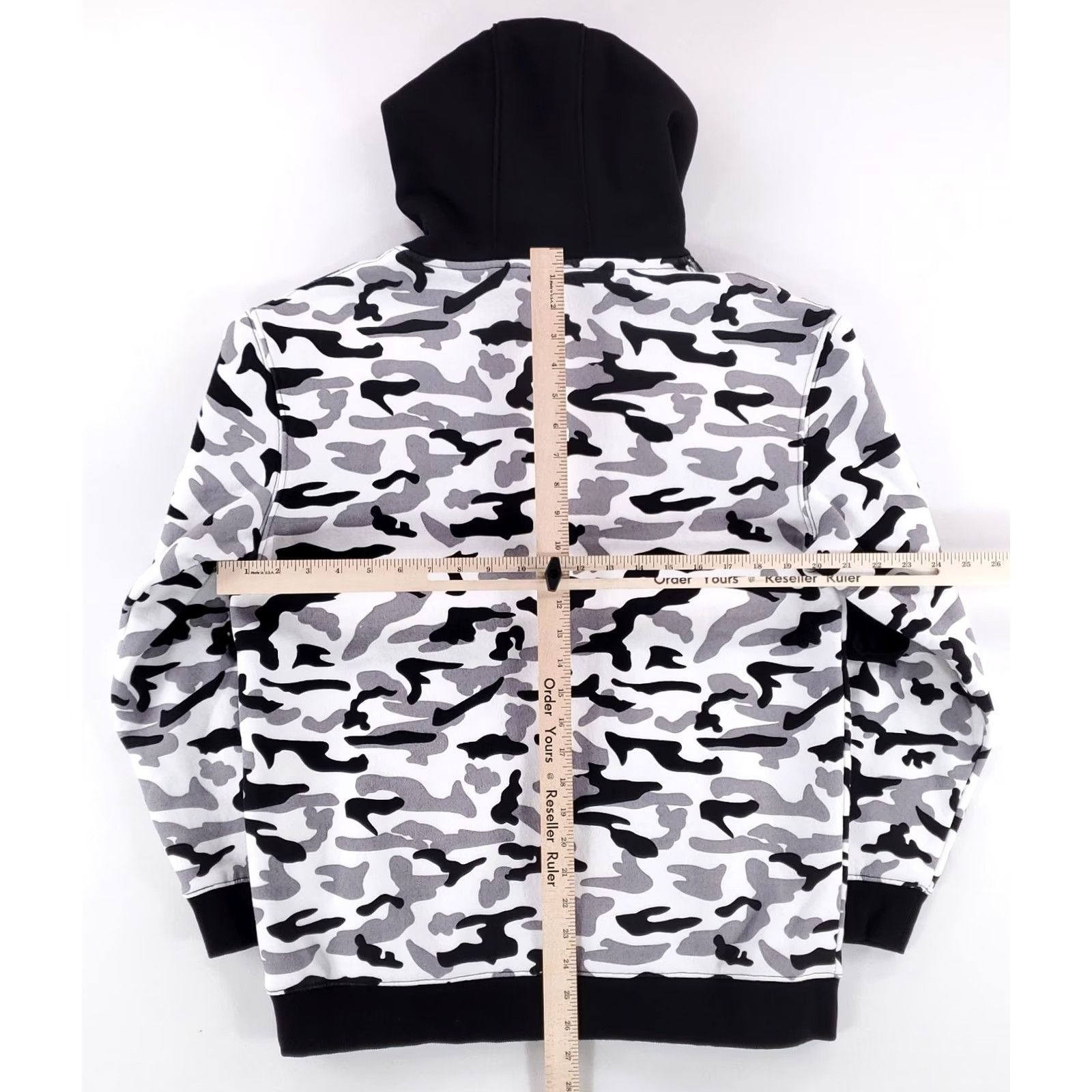 Vintage Sam & Colby XPLR Camo Hoodie Sweatshirt Black White Long Sleeve Mens M Size US M / EU 48-50 / 2 - 7 Thumbnail