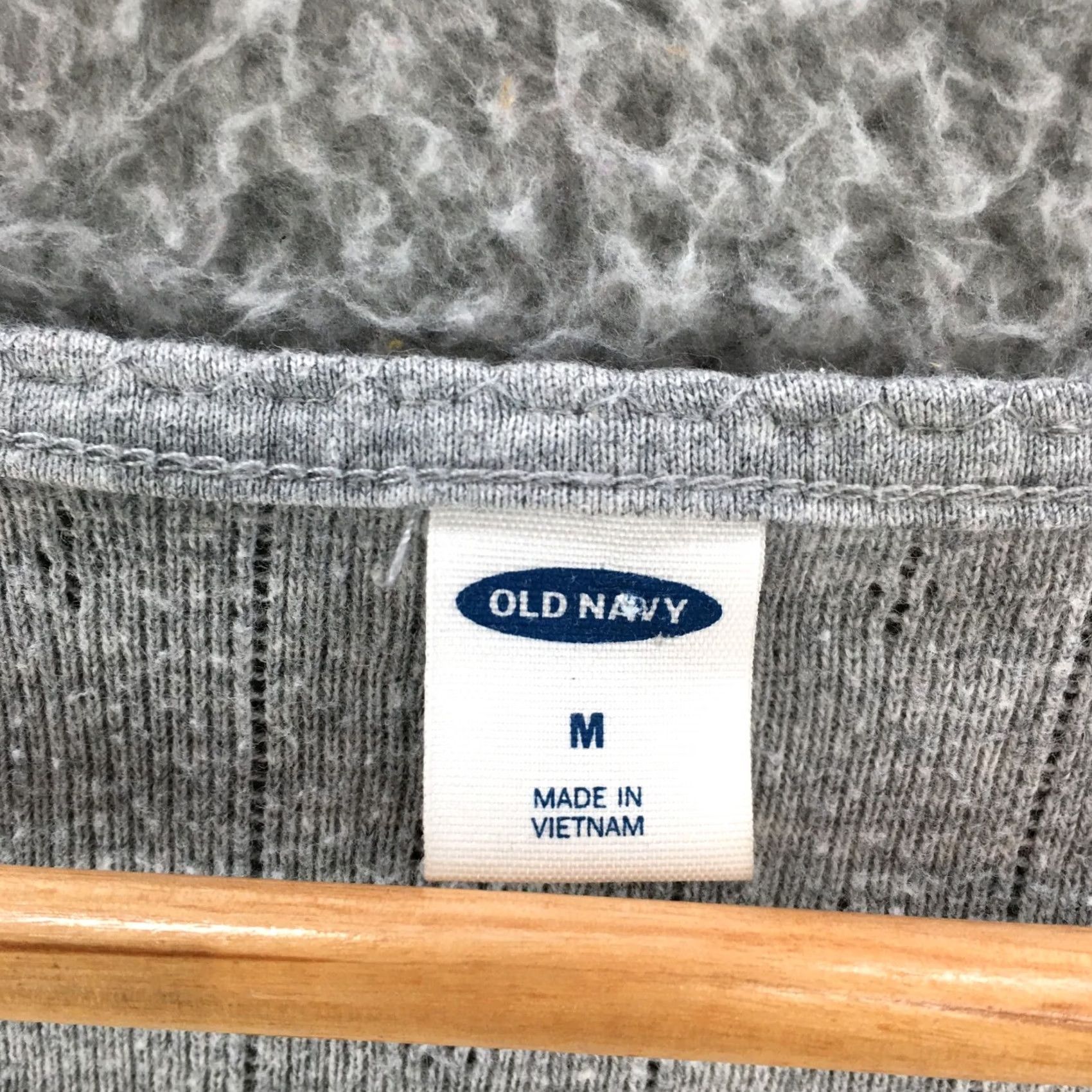 Old Navy Old Navy Pullover Sweater Womens Medium Gray Roundneck Long Sleeve - Knit, Ribbed Eyelet, Cotton Blend, Casual, Regular Fit, Fall/Winter, - Womens Size M / US 6-8 / IT 42-44 - 6 Thumbnail