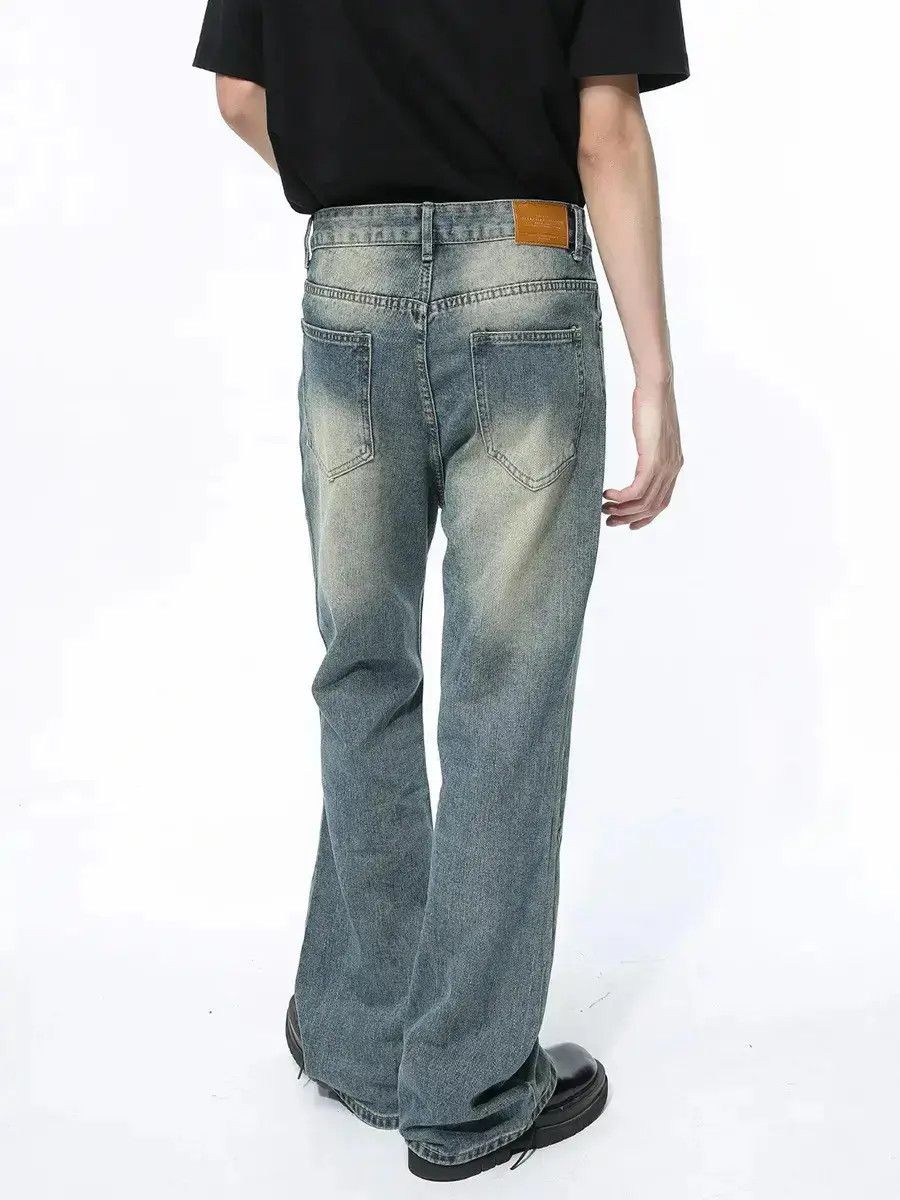 Japanese Brand Retro loose straight leg micro flared jeans Size US 32 / EU 48 - 3 Thumbnail