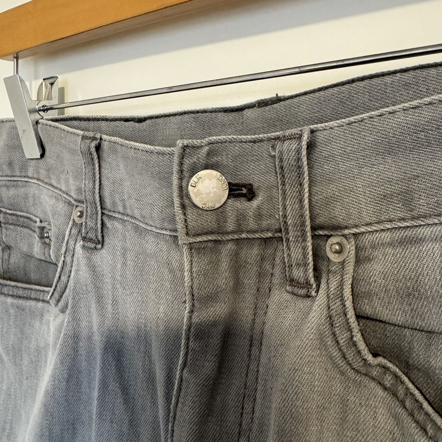 Blk Dnm BLK DNM Steal Grey Jeans 01 Mens Size 29 Width 32 Length Size US 29 - 4 Thumbnail