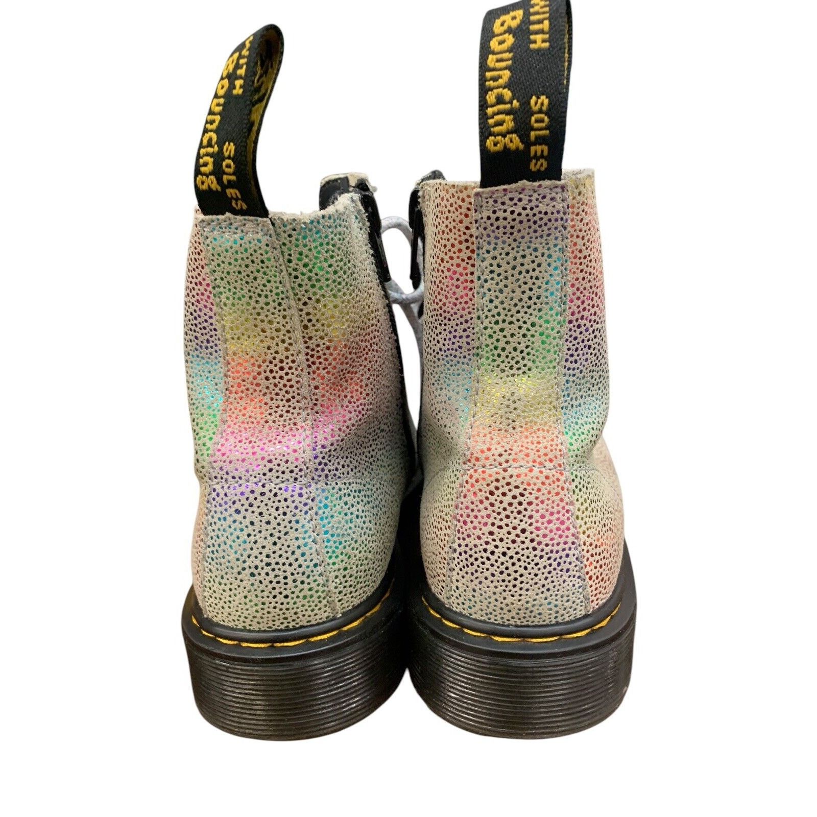 Dr. Martens Doc Martens 1460 Metallic Rainbow Silver Suede Kids Size 4 Size US 4 / IT 34 - 4 Thumbnail
