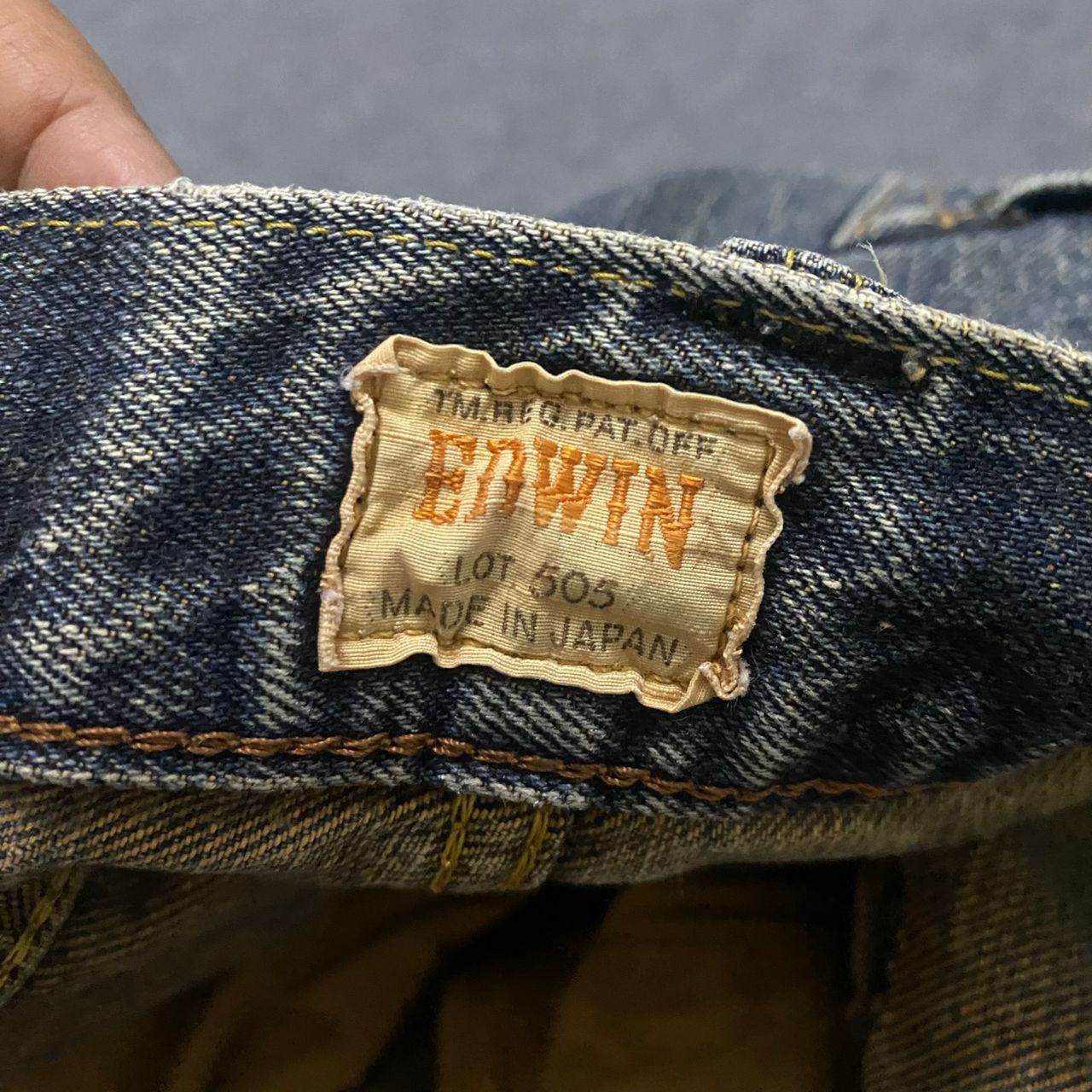 Edwin Vintage Edwin 505 Selvegde Redline Distressed Denim Size US 33 - 14 Thumbnail