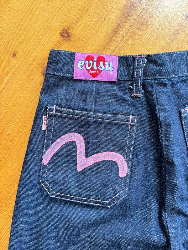 Evisu Jupe longue en jean peinte fendue Evisu Size 26" / US 2 / IT 38 - 2 Thumbnail