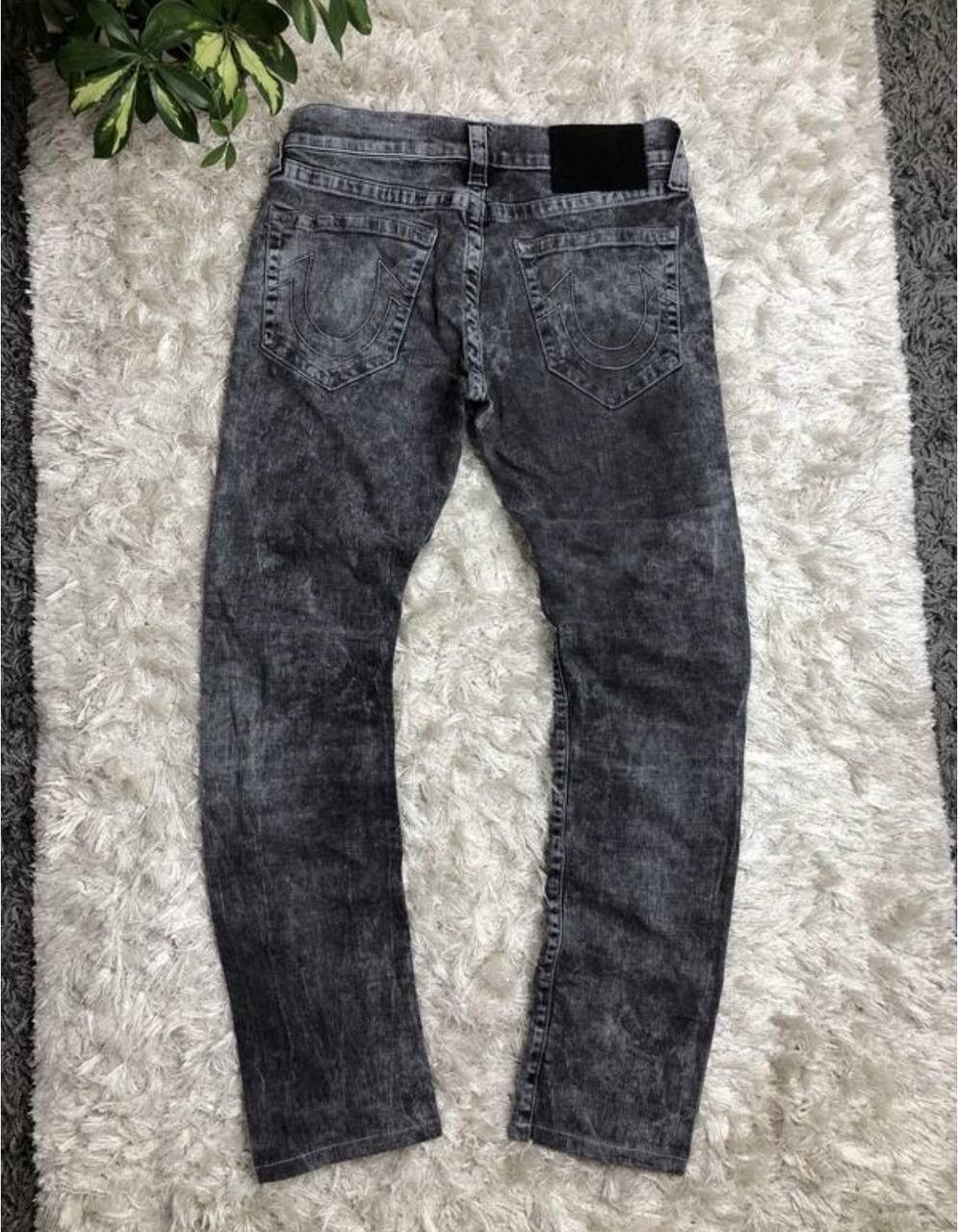 TRUE RELIGION DENIM RAP JEANS Y2K PANTS EMBROIDERED POCKETS
