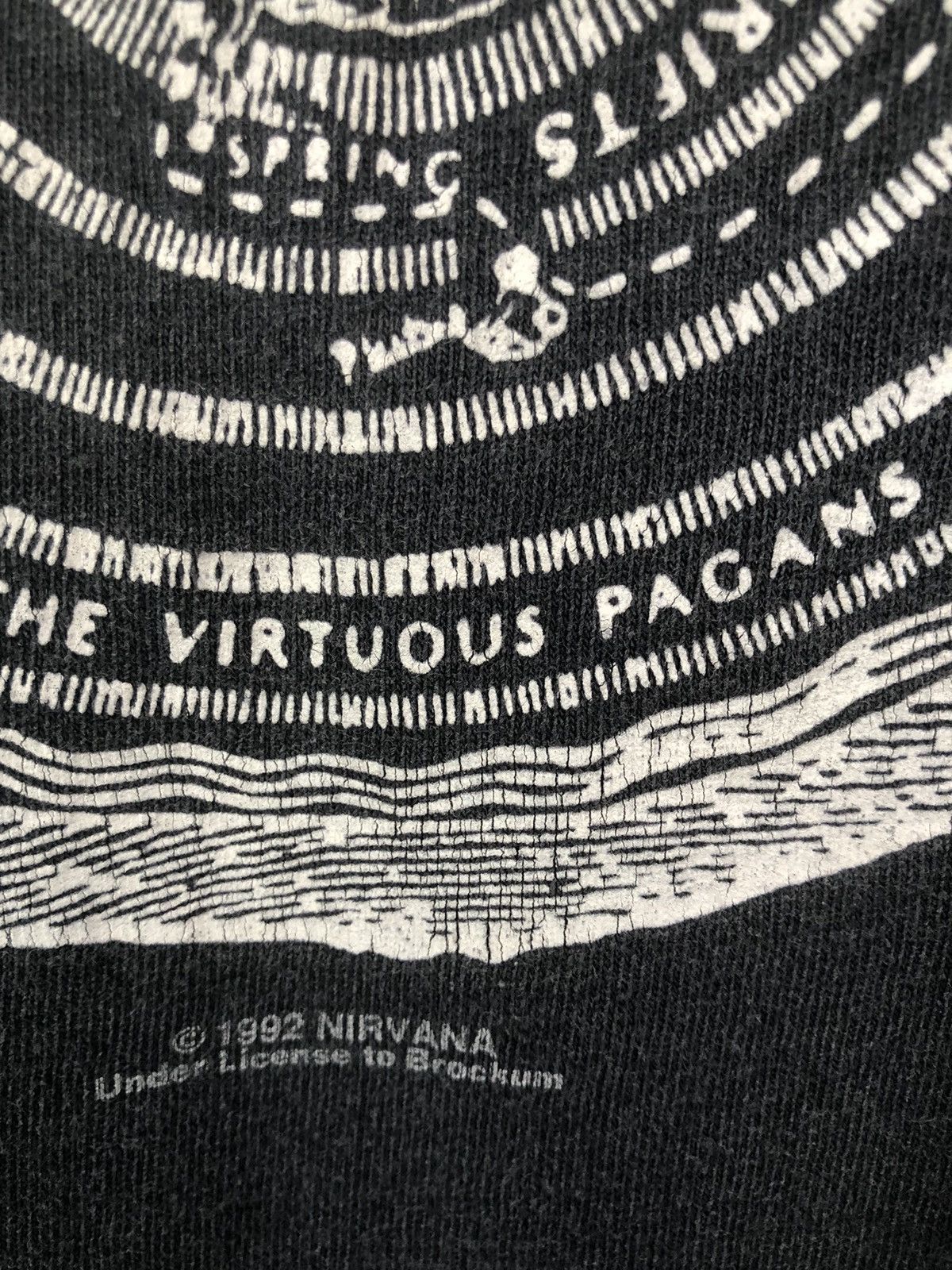 Band Tees × Nirvana × Vintage Vintage 90s NIRVANA Vestibule Grunge Tee Size US XL / EU 56 / 4 - 4 Thumbnail