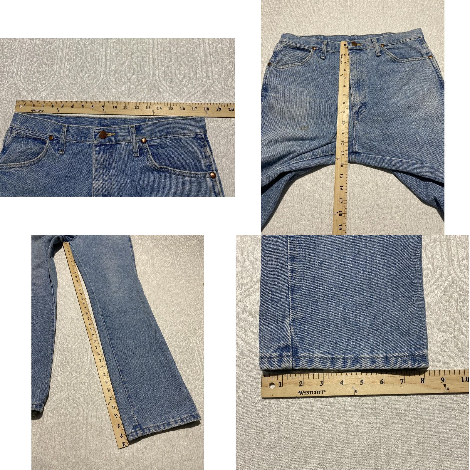 Wrangler VINTAGE Wrangler Jeans Mens 36x36 Blue 936ATW Slim Fit Cowboy Cut Denim Wrangler Cowboy Cut Jeans 36x36 Men Blue Denim Size US 36 / EU 52 - 8 Thumbnail