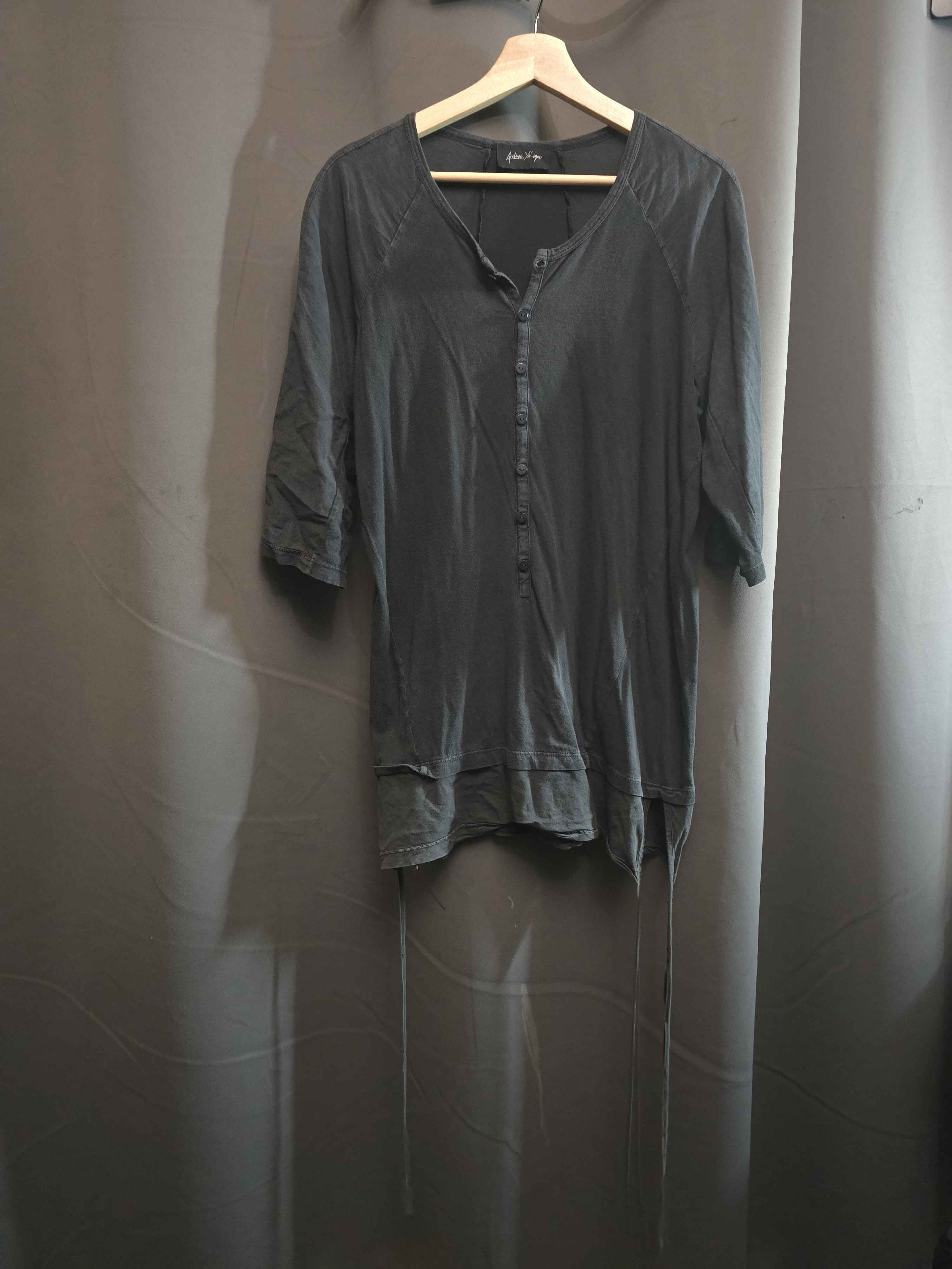 Andrea Ya'aqov Andrea Ya'aqov Henley button drape shirt Size US XS / EU 42 / 0 - 2 Thumbnail