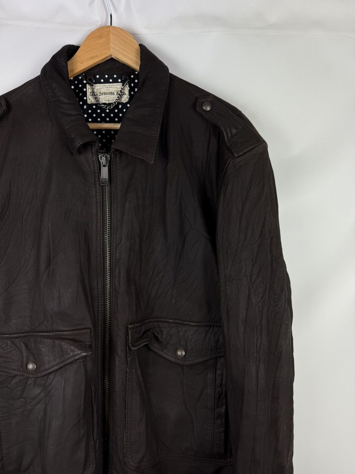 Levi's Levi’s Type A-2 Men’s Flight Leather Bomber Jacket Size XL Size US XL / EU 56 / 4 - 3 Thumbnail