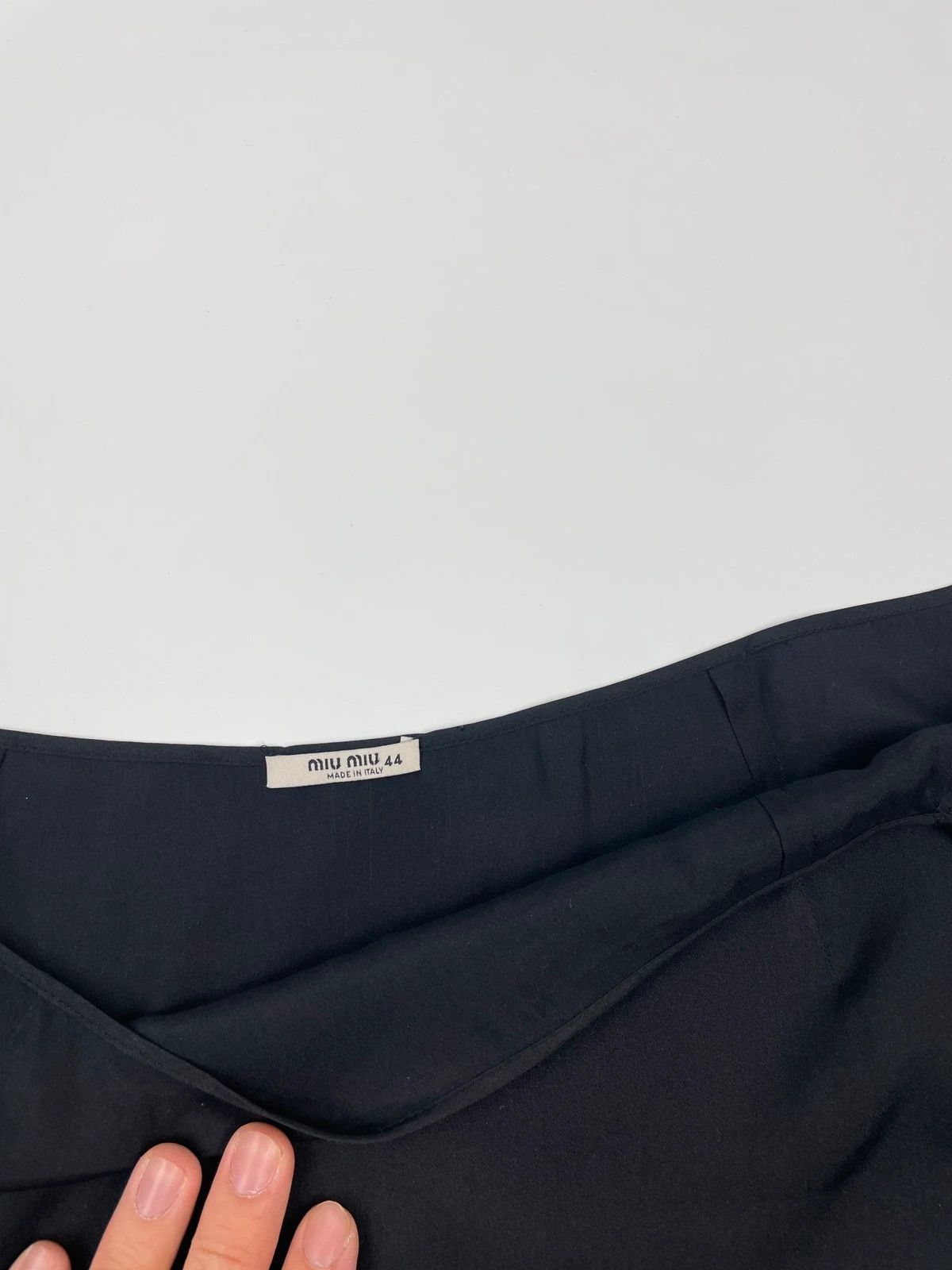 Miu Miu Miu Miu SS2008 Black Laser Cut Holes Wool Skirt Size 38" / US 16 / IT 52 - 12 Thumbnail