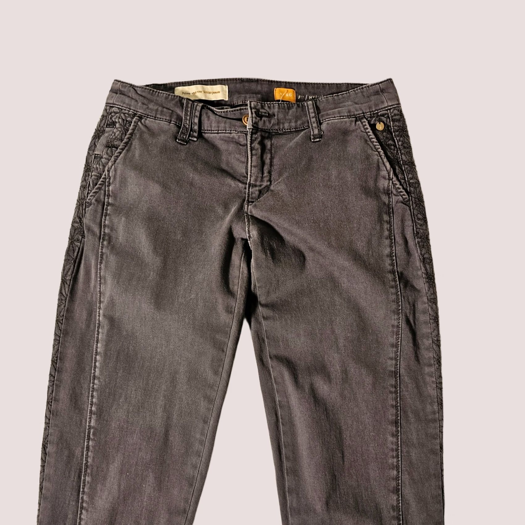 Vintage Pilcro Jeans Gray No 26 Stretch Straight Leg Women Round Regular Inseam 29.5in Slim Twill Cotton Spandex Mid-Rise Chair? Size 26" / US 2 / IT 38 - 1 Thumbnail