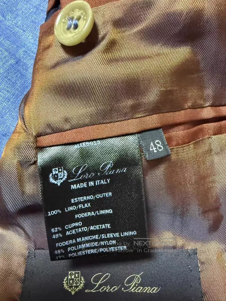 Loro Piana Loro Piana Men's Linen Suit 100% Linen Size 48L - 5 Thumbnail