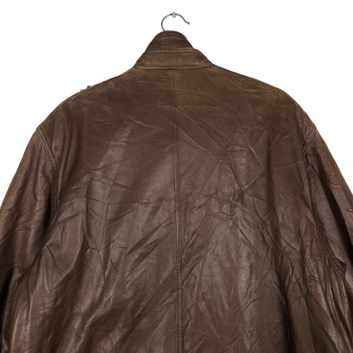 Japanese Brand 🔥Vtg Biker Leather Jacket Moare Japan Issey Miyake Size US M / EU 48-50 / 2 - 9 Thumbnail