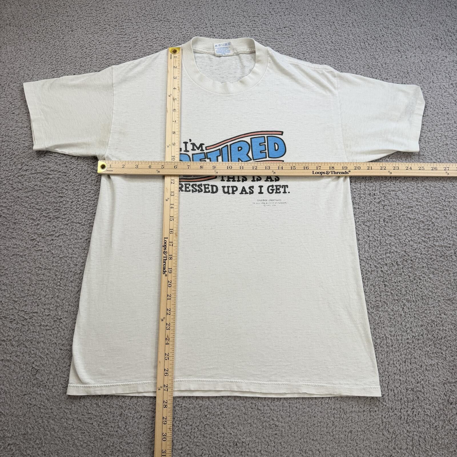 Other Vintage 90s Shoebox Greetings Im Retired Funny T Shirt Humor Size US L / EU 52-54 / 3 - 3 Thumbnail