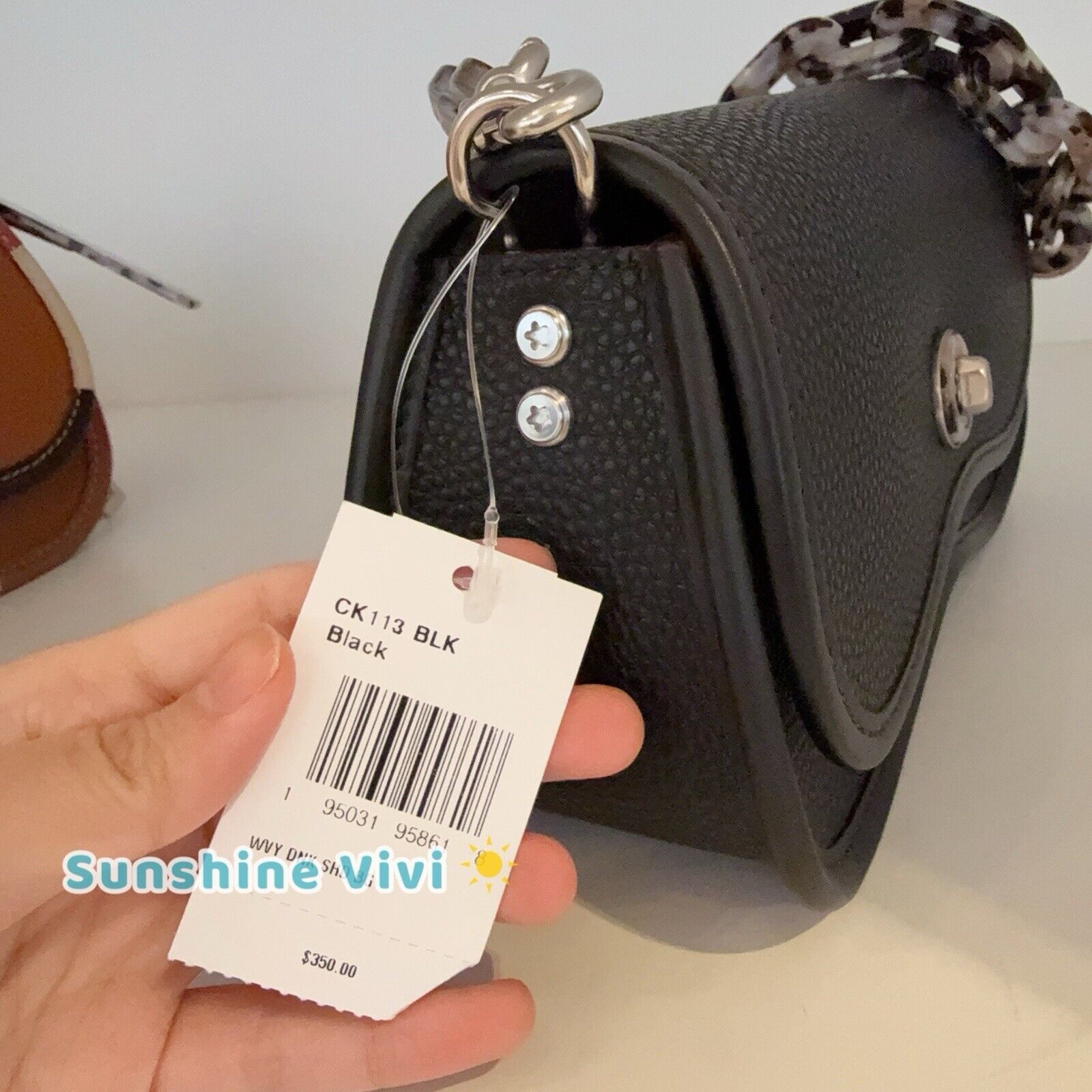 Coach NWT Coach Wavy Dinky Bag Shoulde Crossbody Black CK113 Size ONE SIZE - 2 Thumbnail