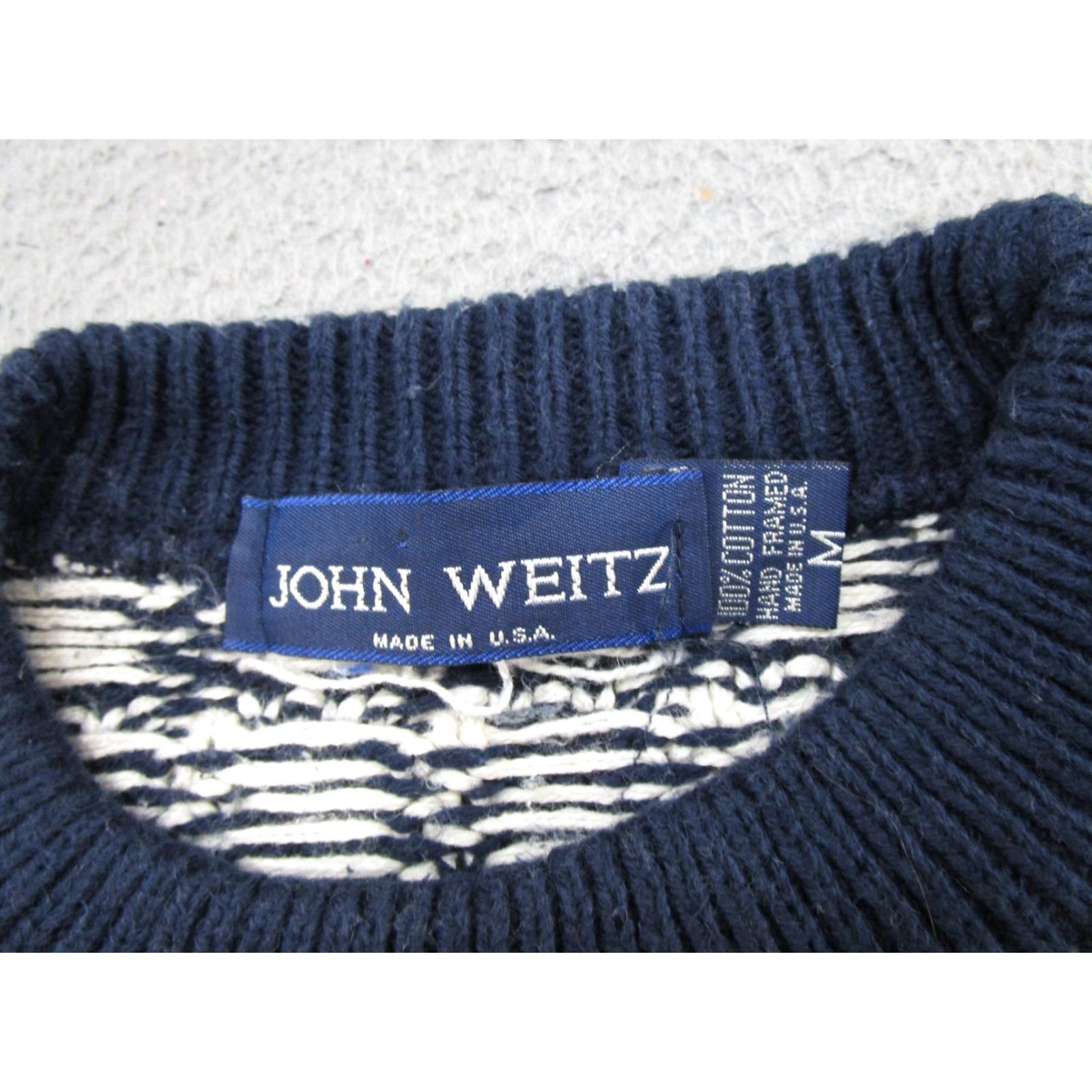 Frame VTG 90s John Weitz Hand Framed Cotton Knit Sweater Size M USA Made Golf Grandpa Size US M / EU 48-50 / 2 - 3 Thumbnail