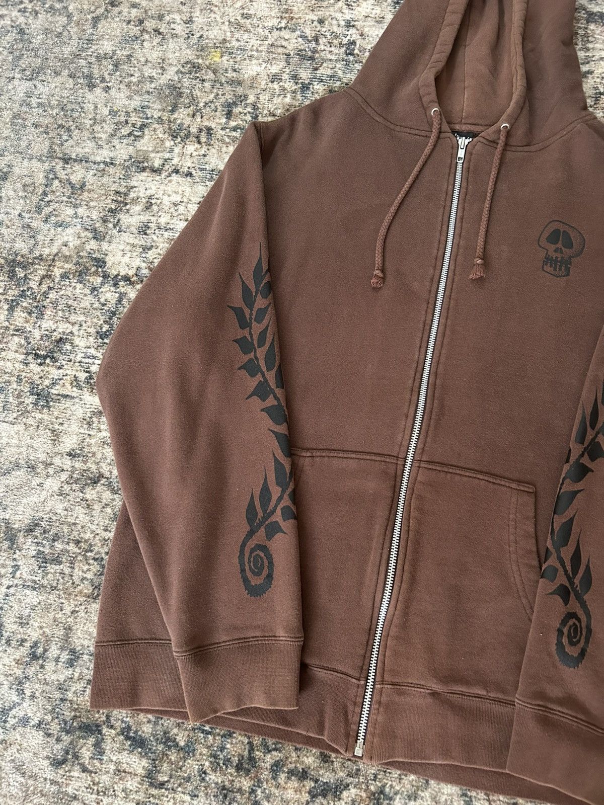 Stussy 2006 Stussy x Leilow Centre Brown Hoodie Size US L / EU 52-54 / 3 - 4 Thumbnail