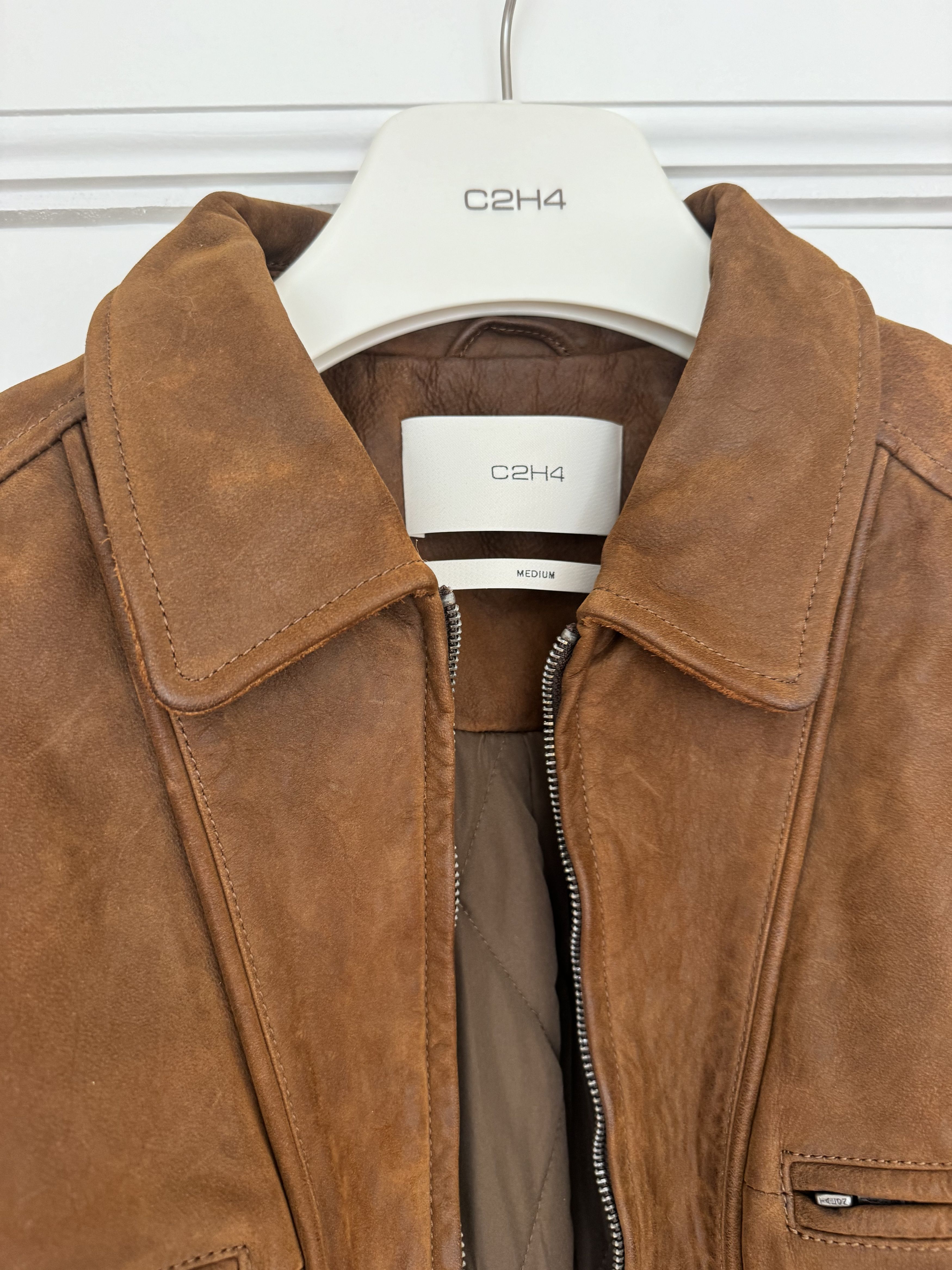 C2H4 Moccasin Memory Faded A-2 Leather Jacket Size US M / EU 48-50 / 2 - 6 Thumbnail