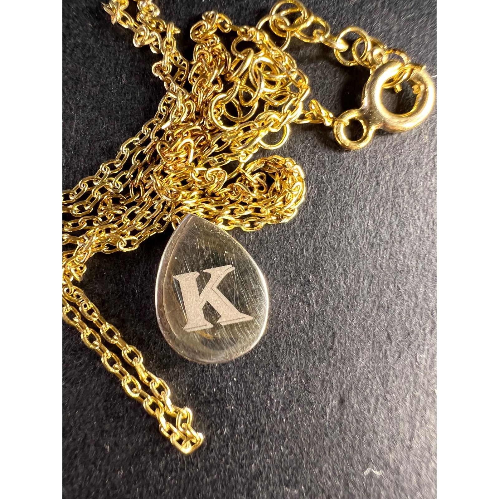 Other NEW sterling silver initial K pendant chain 16 inch necklace Size ONE SIZE - 4 Thumbnail
