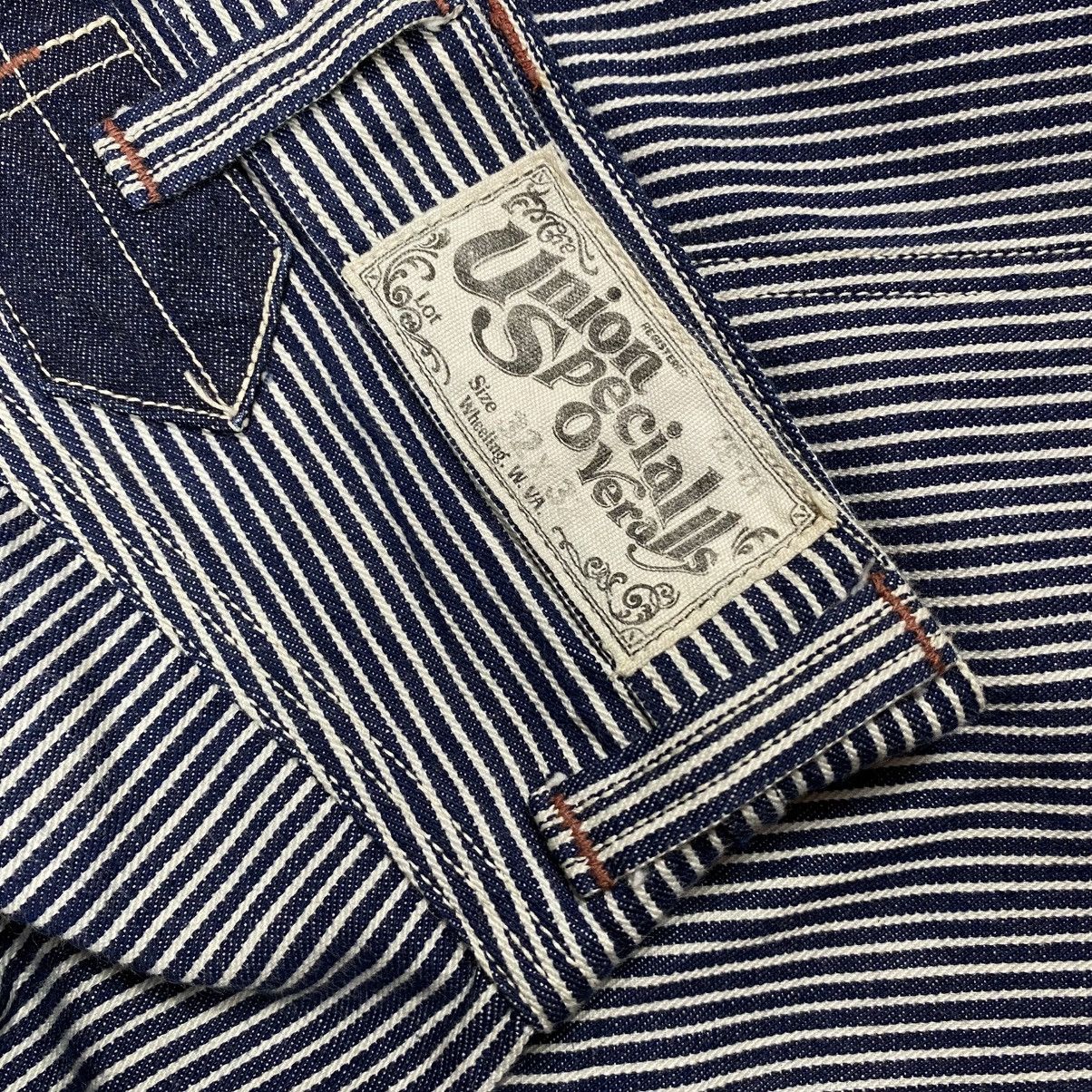 Freewheelers × Japanese Brand Freewheelers Derrickman Hickory Double Knee Work Pants Size US 32 / EU 48 - 6 Thumbnail