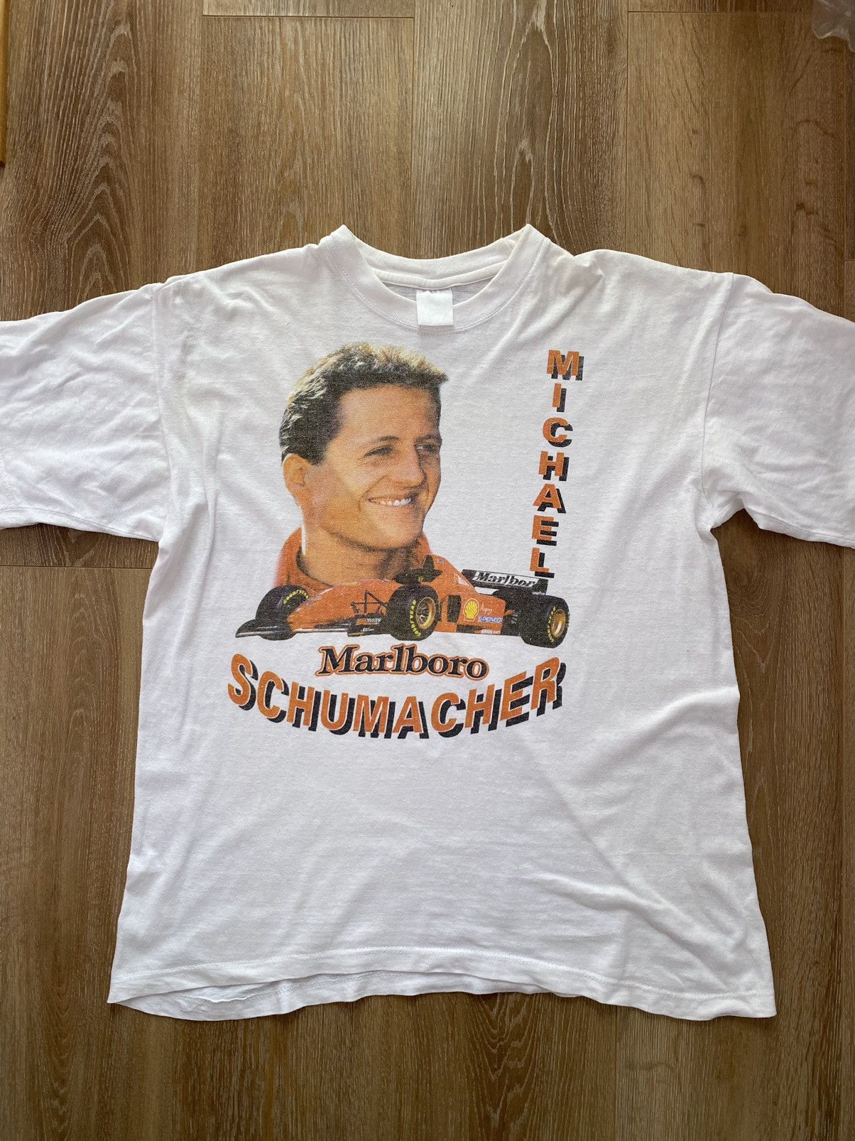 Formula 1 × Vintage Vintage 90’s Michael Schumacher F1 malboro Tshirt Size US L / EU 52-54 / 3 - 1 Thumbnail