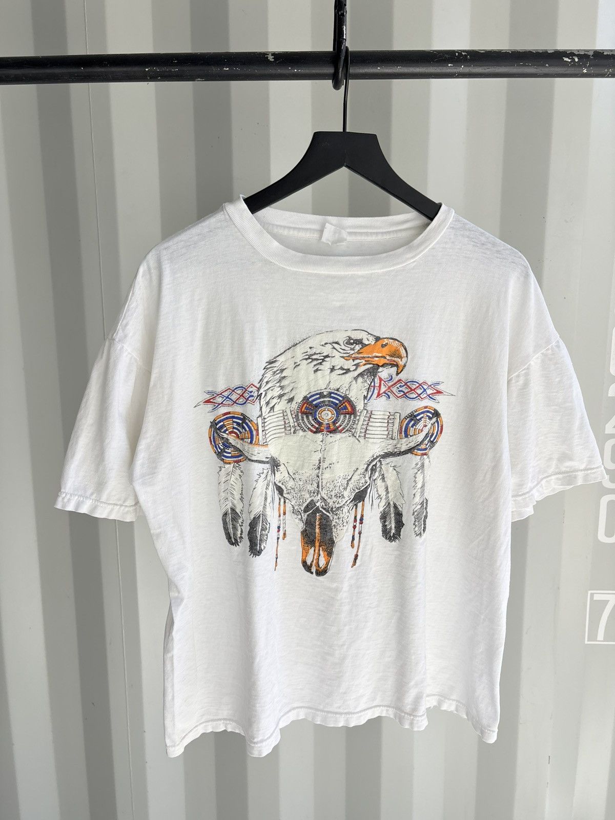 Vintage Vintage Biker Tribal Shirt Faded Distressed Grunge Band WCC Size US L / EU 52-54 / 3 - 1 Thumbnail