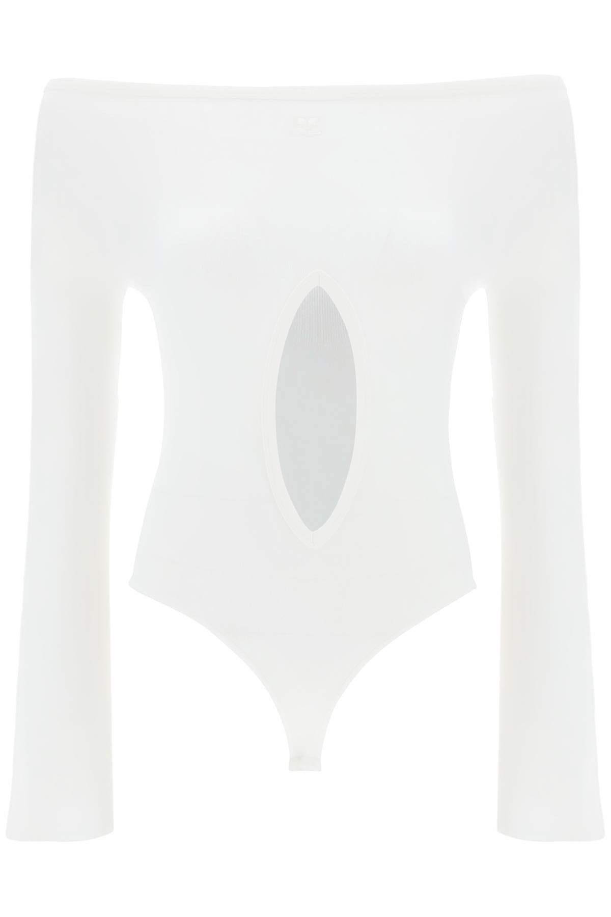 image of Courreges "jersey Body With Cut-Out in Heritage White, Women's (Size XS)