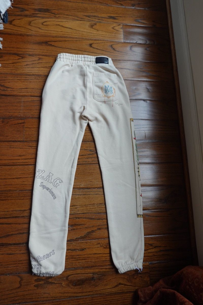 Amiri Amiri Zig Zag Sweatpants Size US 31 - 2 Thumbnail