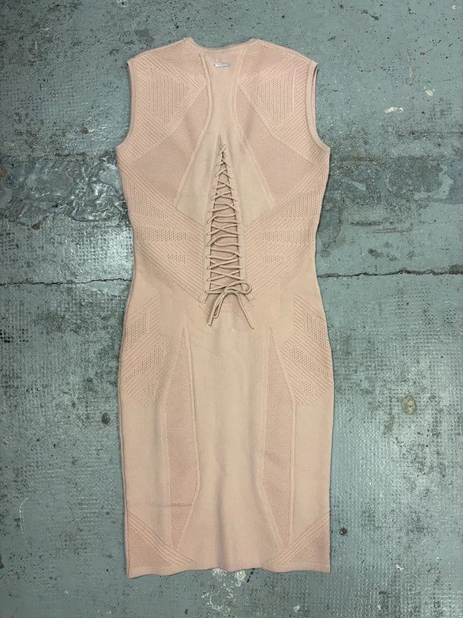 Dsquared2 SS2019 Dsquared2 Pink Knit Laced Dress Size S / US 4 / IT 40 - 7 Thumbnail